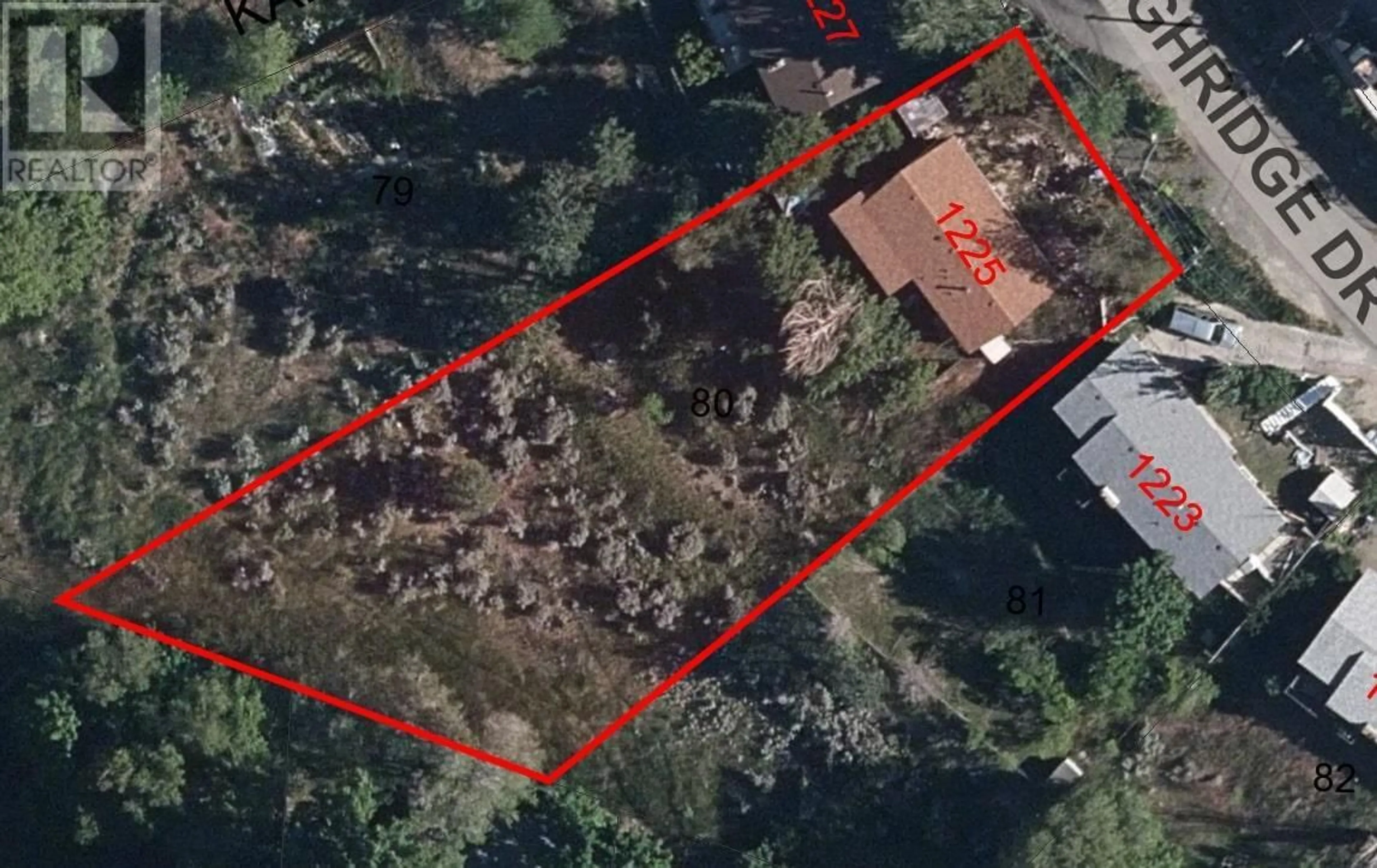 A pic from outside/outdoor area/front of a property/back of a property/a pic from drone, building for 1225 HIGHRIDGE Drive, Kamloops British Columbia V2C5G5