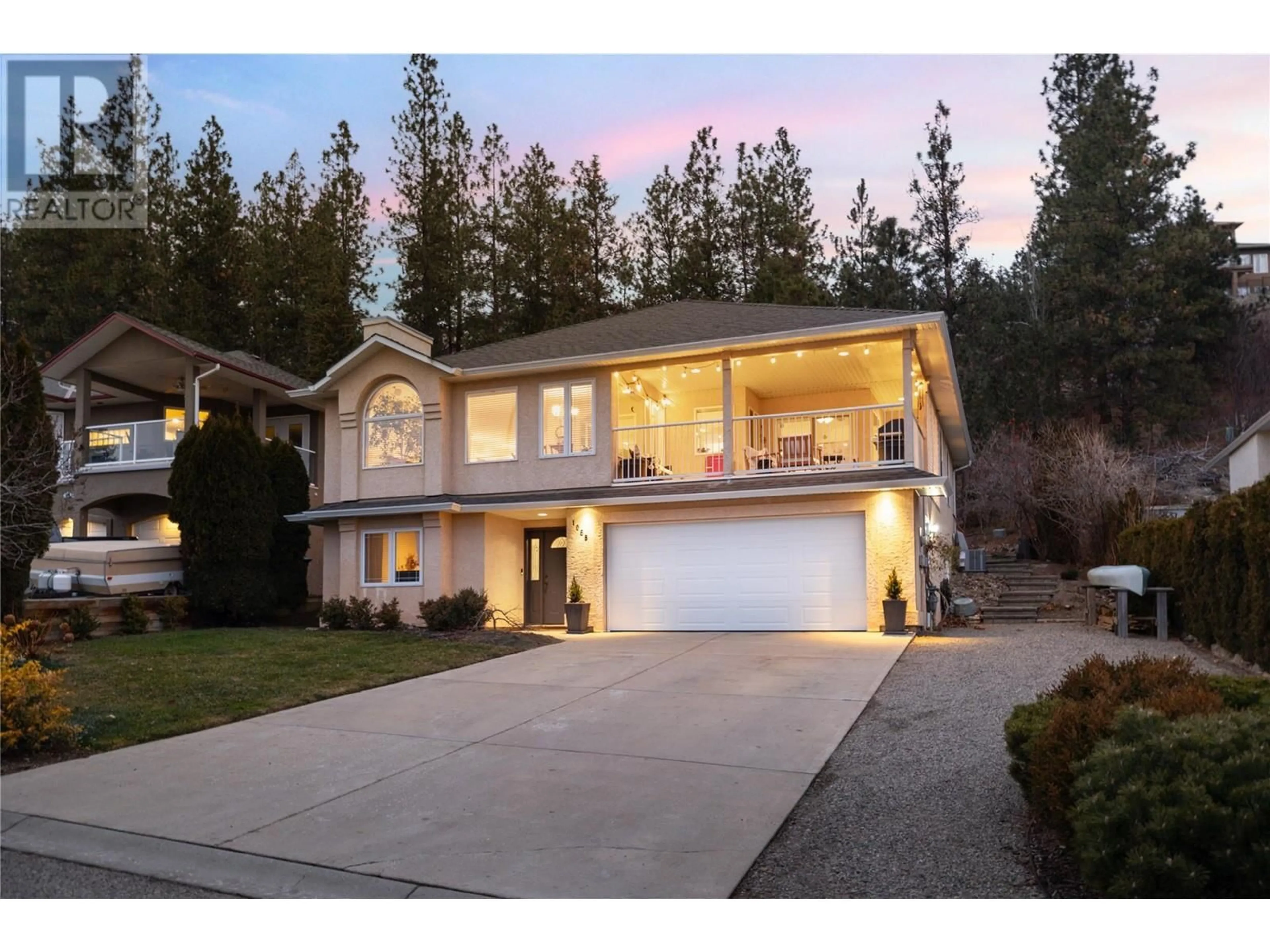 Home with vinyl exterior material, street for 1068 CALEDONIA WAY, West Kelowna British Columbia V1Z3N7