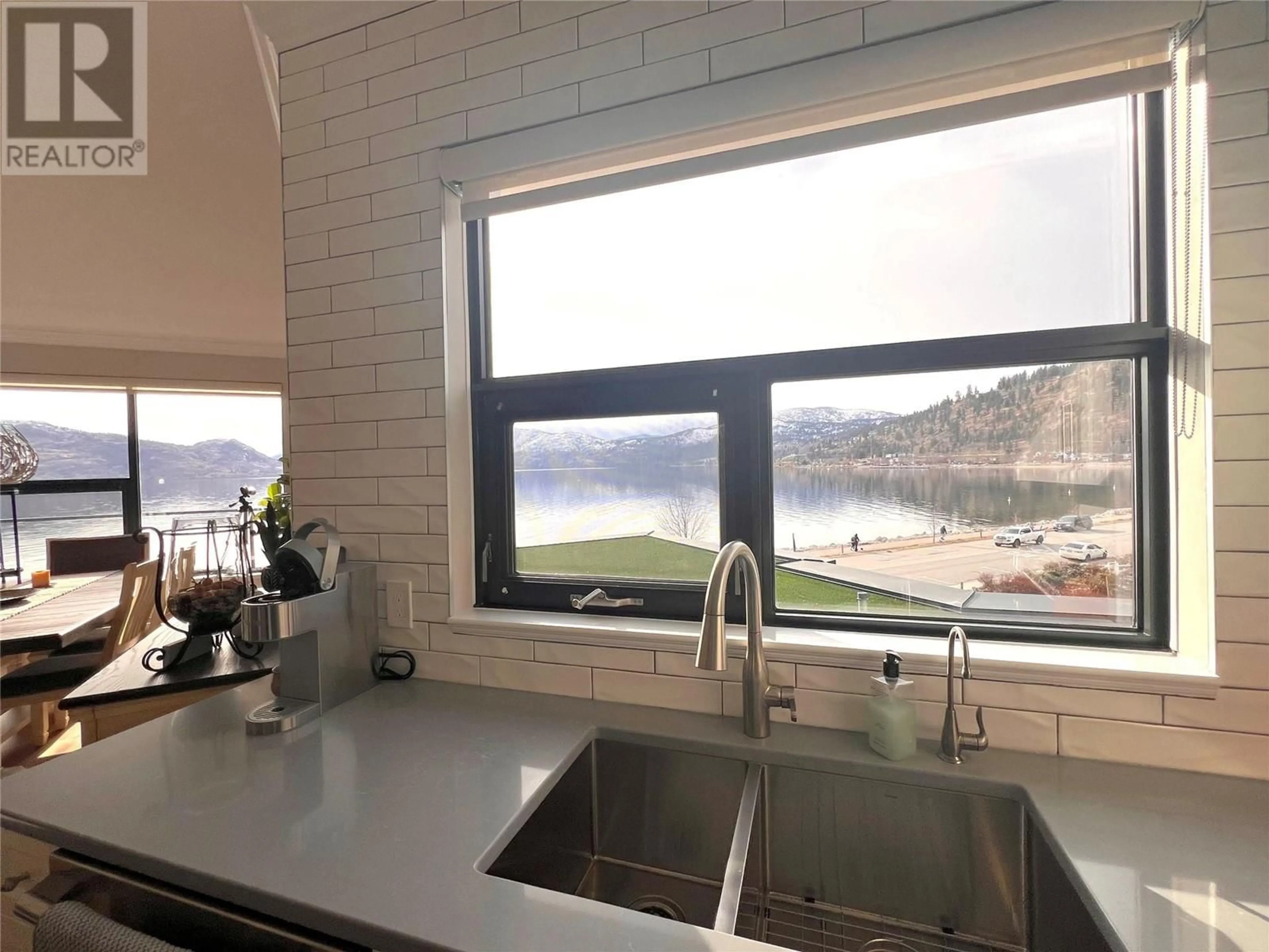 Contemporary kitchen, ceramic/tile floor for 305 - 4200 BEACH AVENUE, Peachland British Columbia V0H1X6