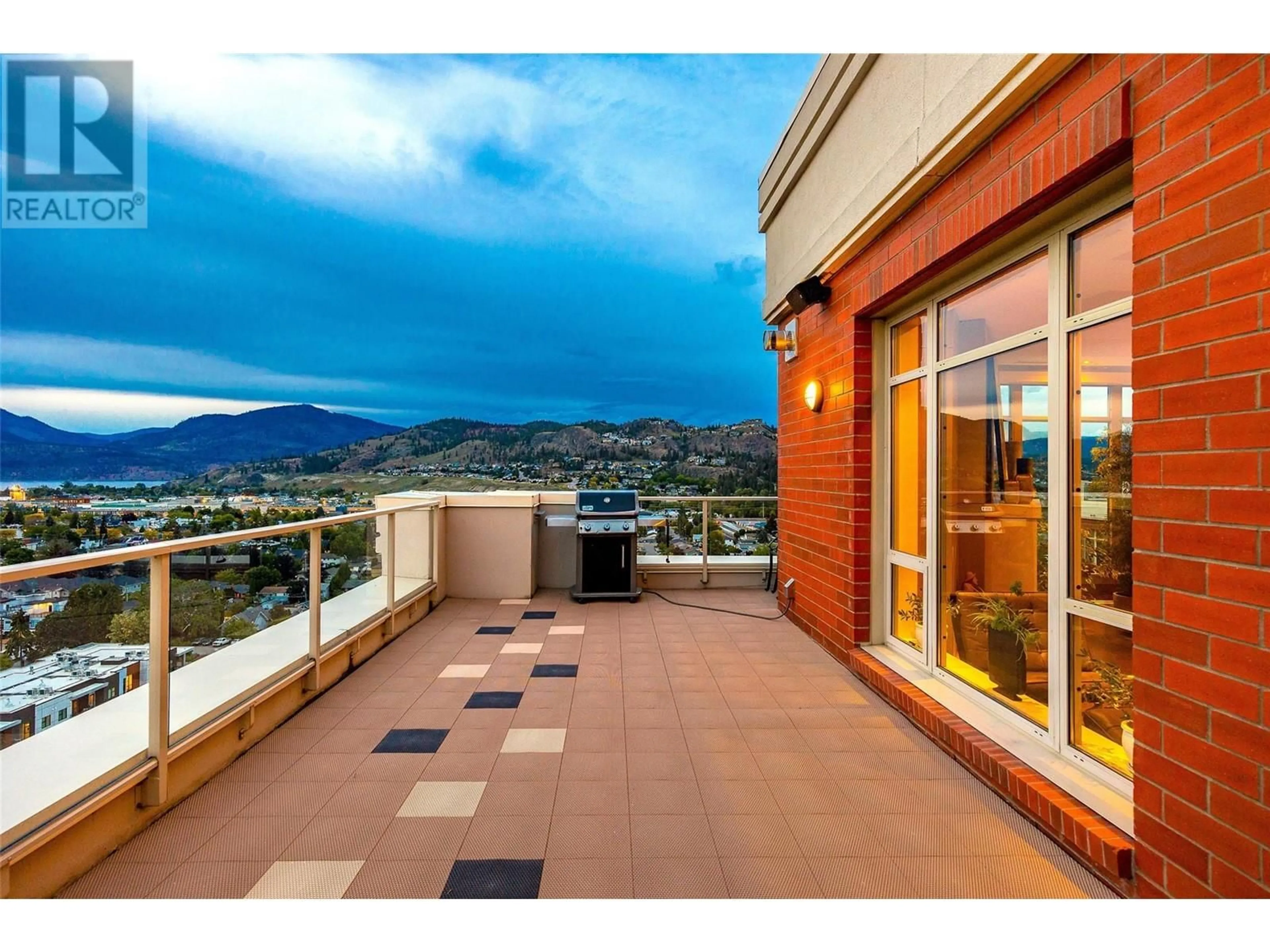 Patio, mountain view for 1702 - 1160 BERNARD AVENUE, Kelowna British Columbia V1Y6R2