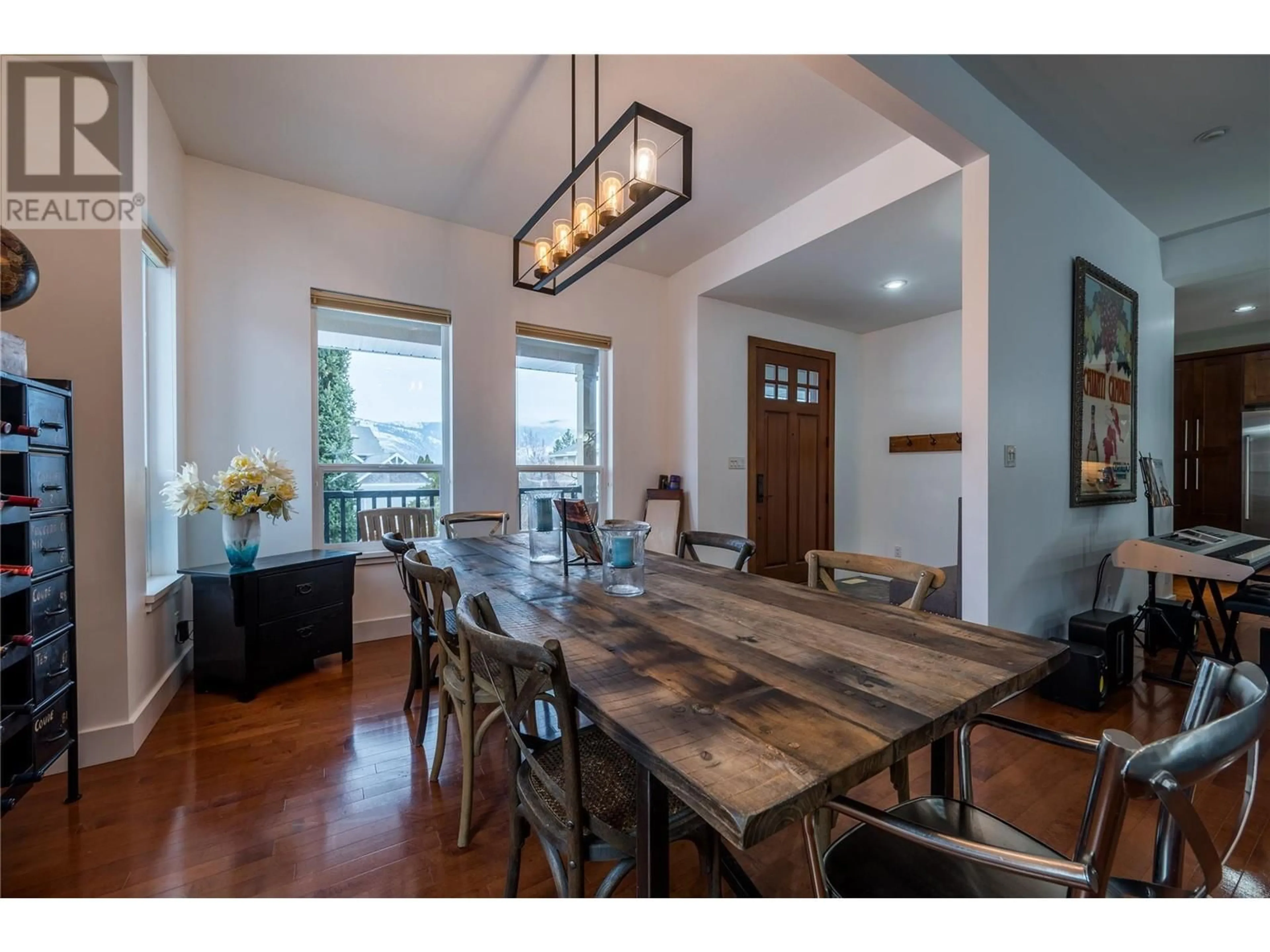 Dining room, wood/laminate floor for 3036 Kicking Horse Drive, Kamloops British Columbia V2E2T6