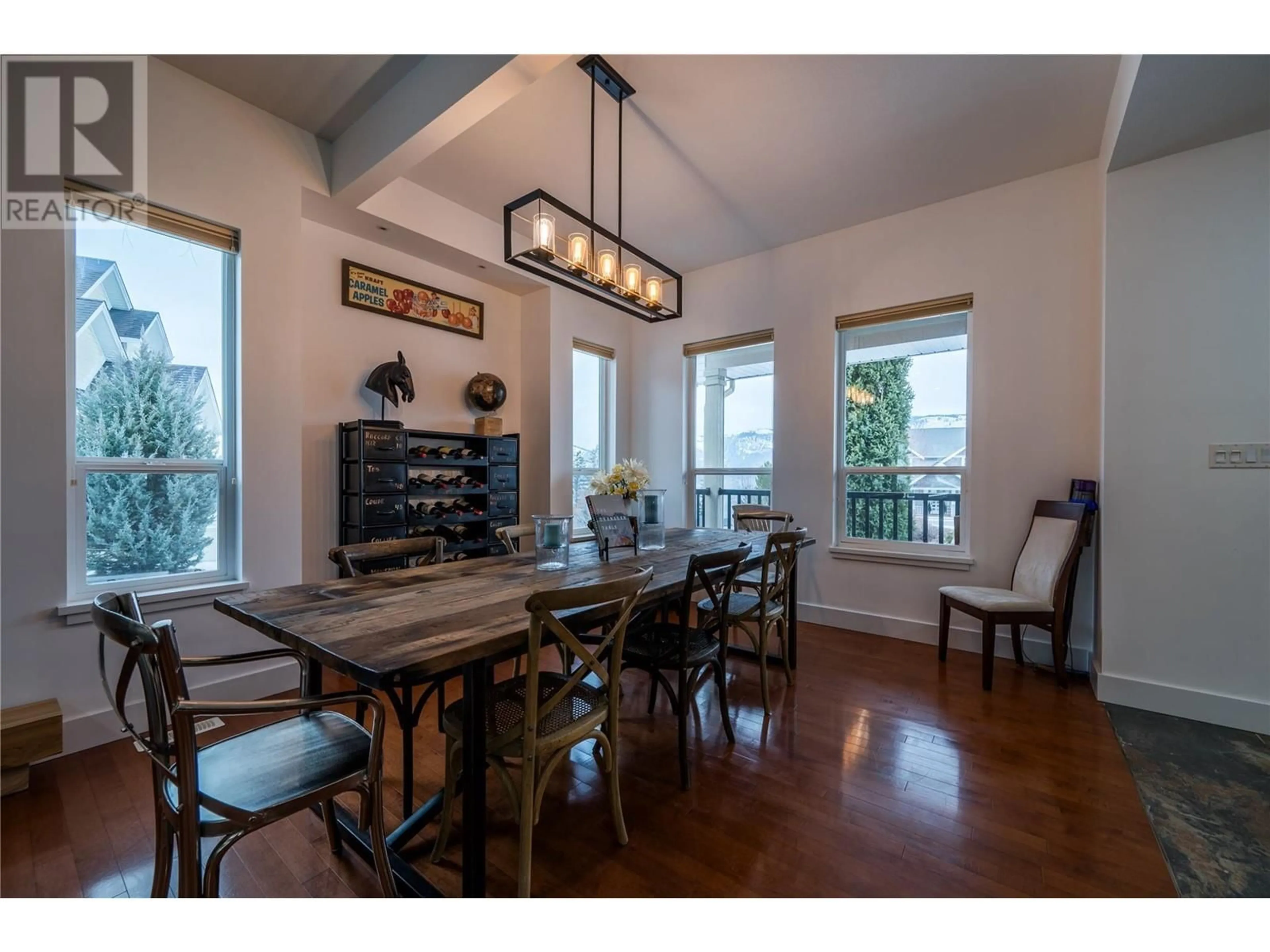 Dining room, wood/laminate floor for 3036 Kicking Horse Drive, Kamloops British Columbia V2E2T6