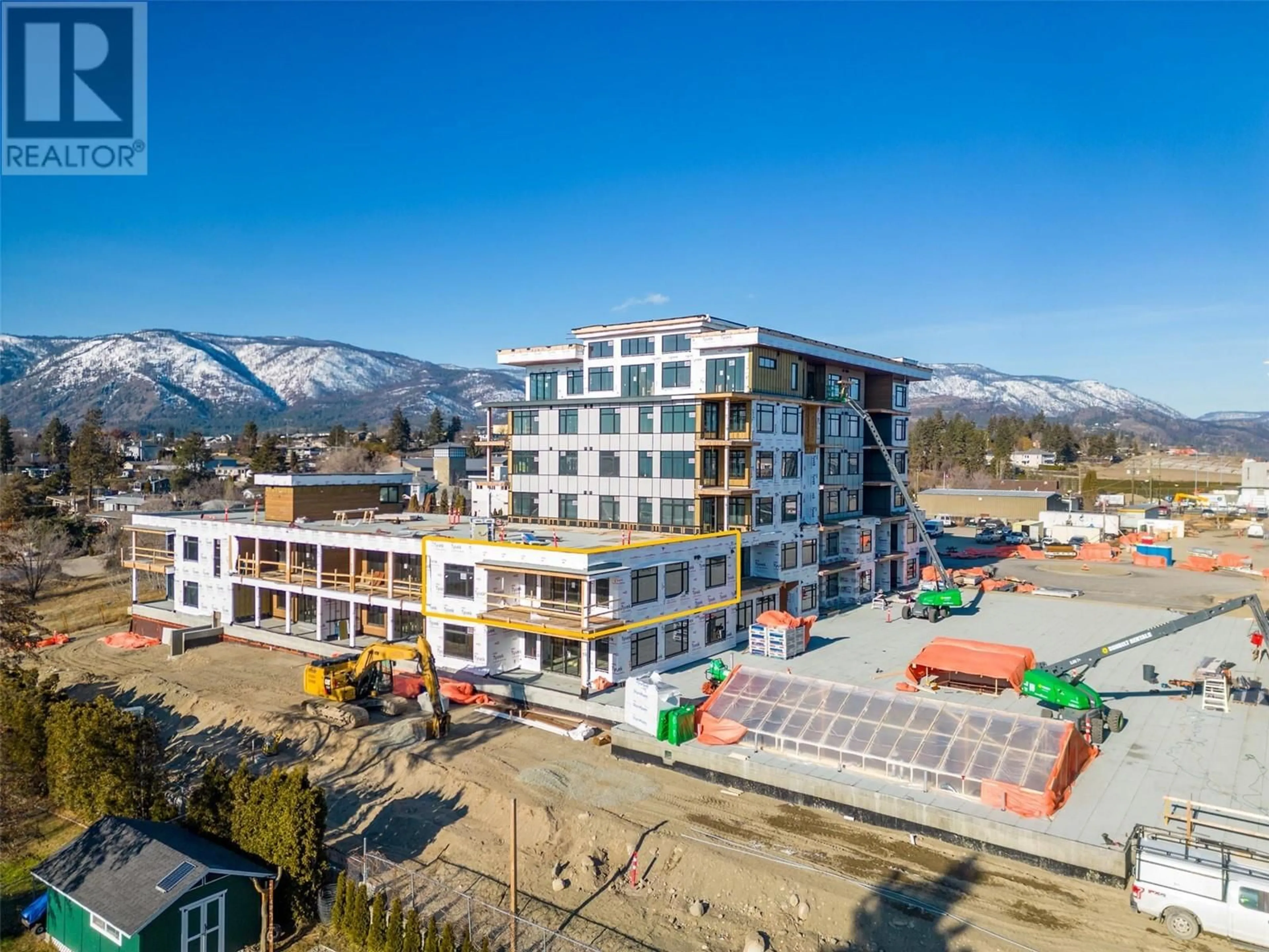 A pic from outside/outdoor area/front of a property/back of a property/a pic from drone, mountain view for 2760 Olalla Road Unit# 207, West Kelowna British Columbia V1Z2A9