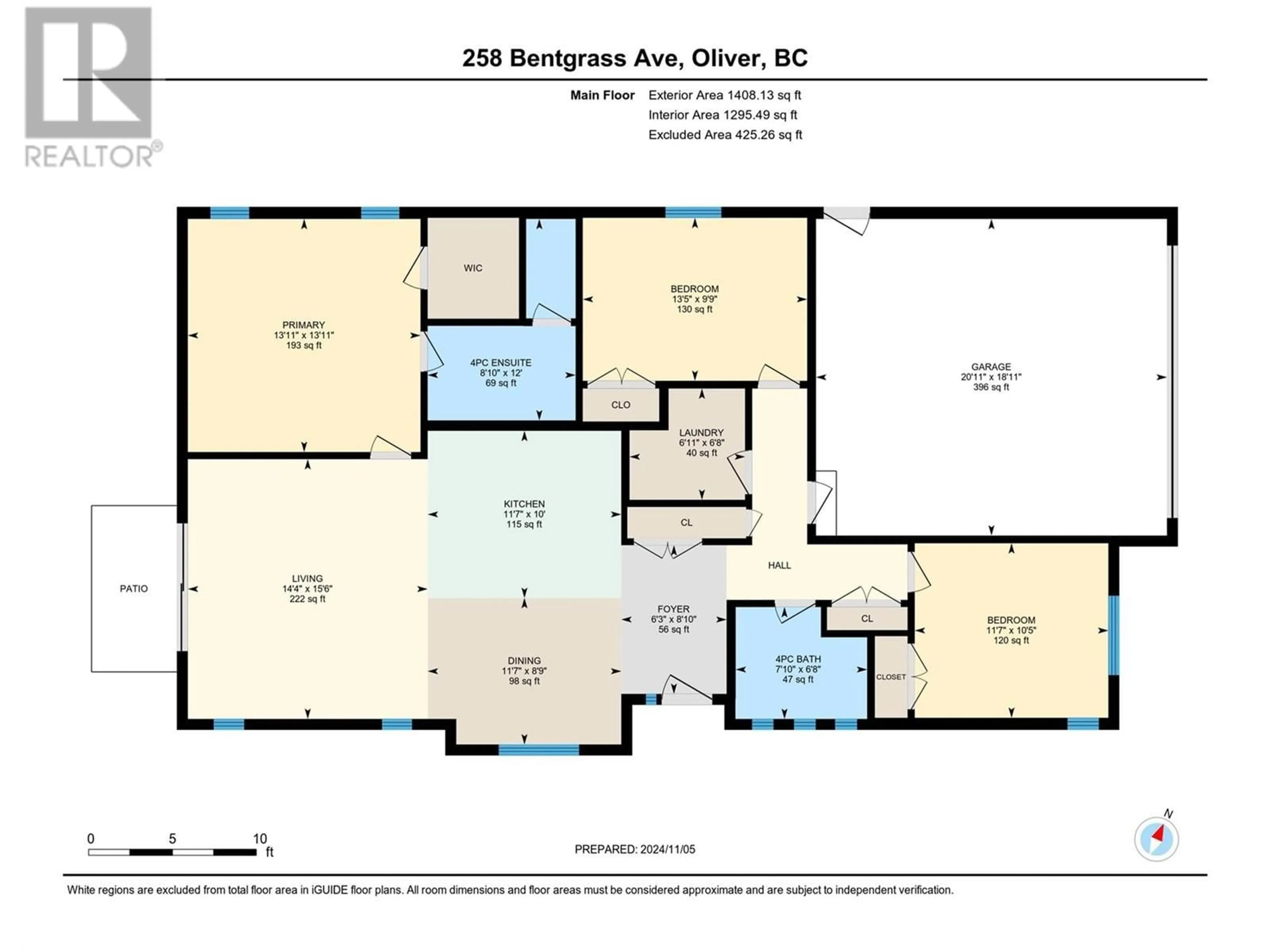 Floor plan for 258 BENTGRASS Avenue, Oliver British Columbia V0H1T3