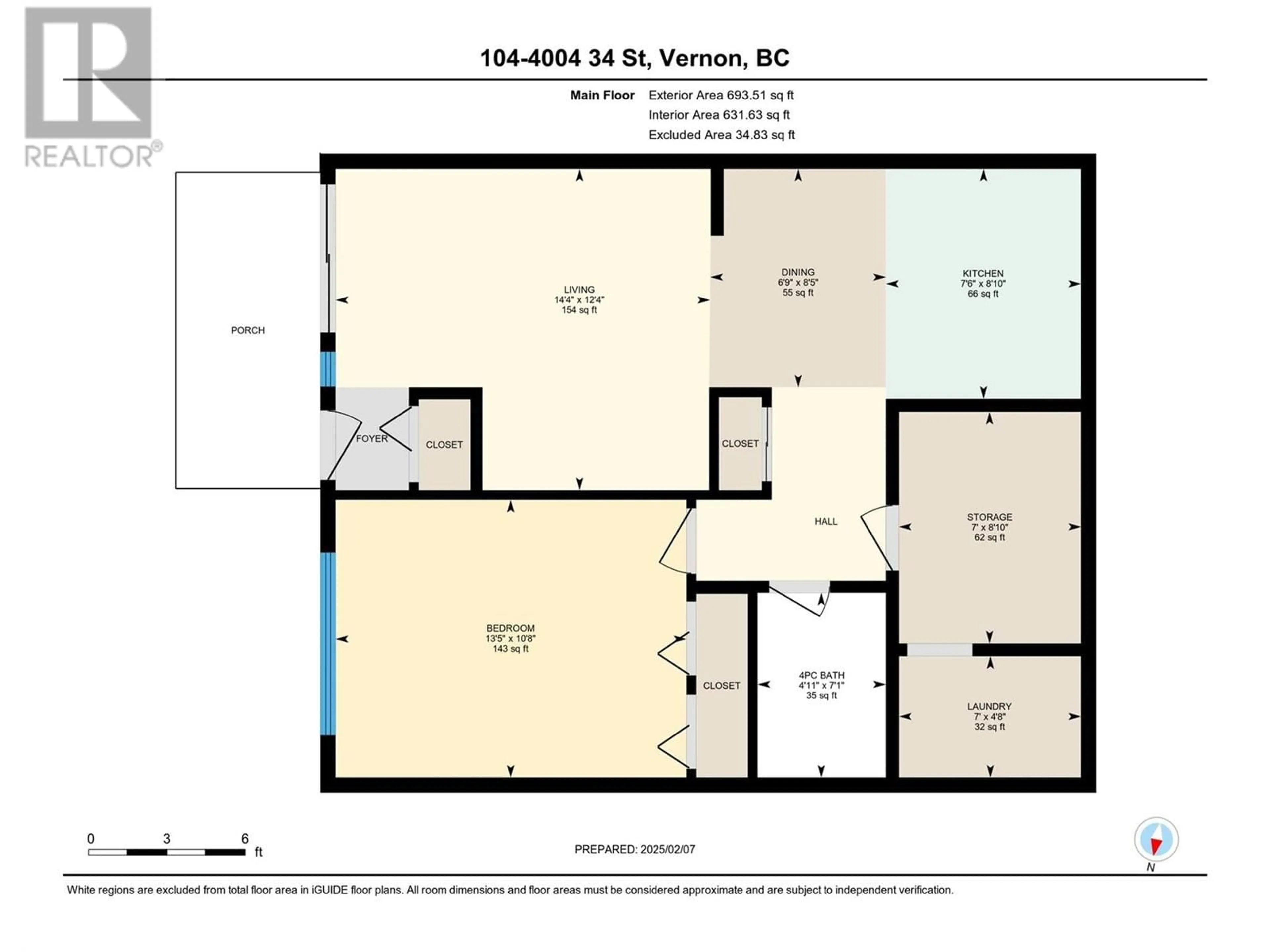 Floor plan for 104 - 4004 34 STREET, Vernon British Columbia V1T5Y2