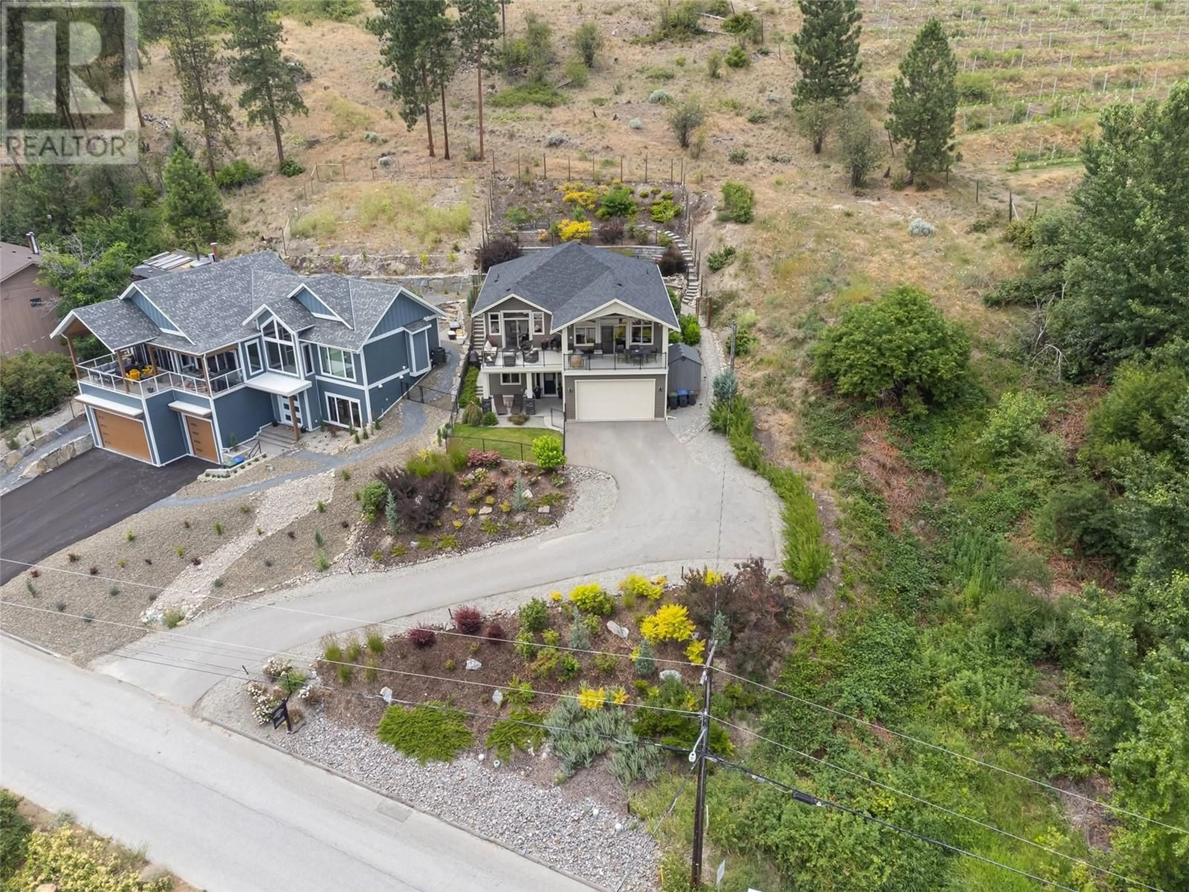 A pic from outside/outdoor area/front of a property/back of a property/a pic from drone, unknown for 6278 Bulyea Avenue, Peachland British Columbia V0H1X7