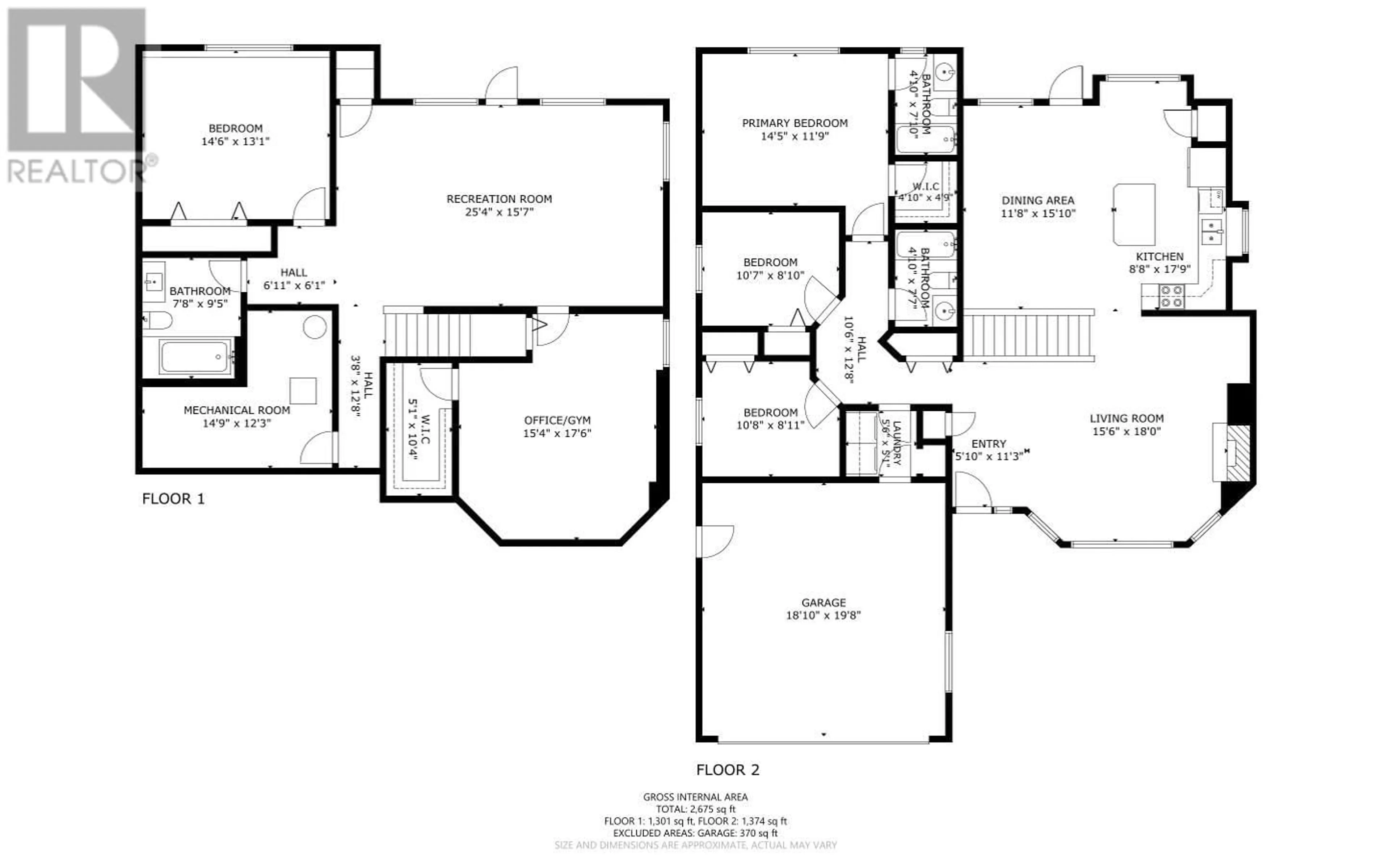 Floor plan for 1505 Tanemura Crescent, Kelowna British Columbia V1P1N8