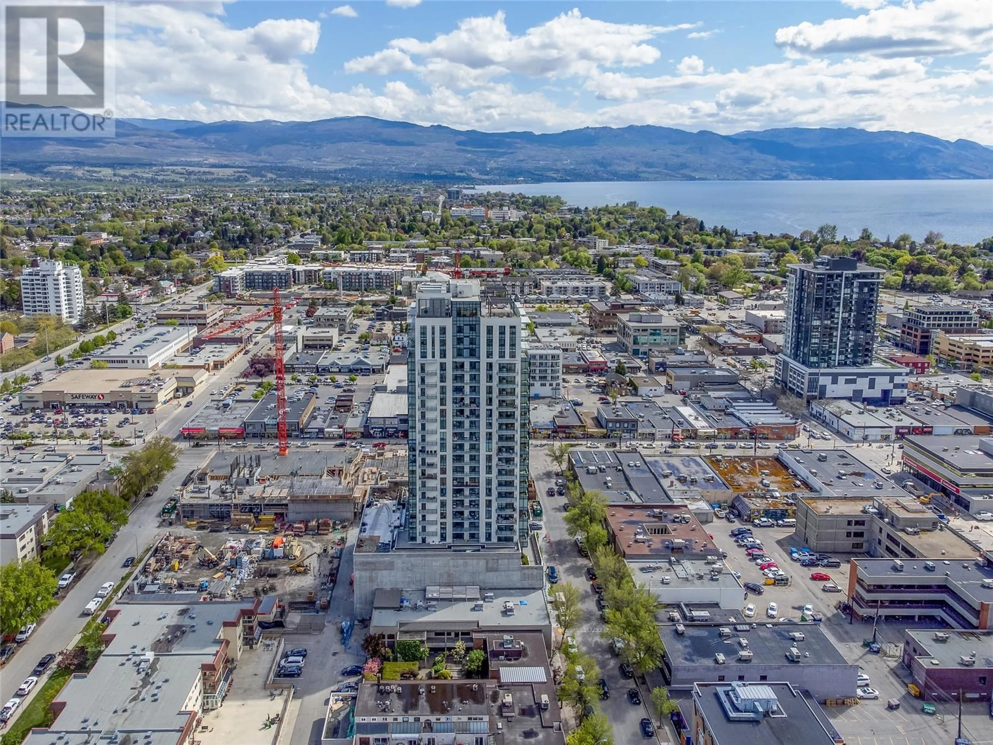 A pic from outside/outdoor area/front of a property/back of a property/a pic from drone, city buildings view from balcony for 1471 St Paul Street Unit# 1103, Kelowna British Columbia V1Y2E4