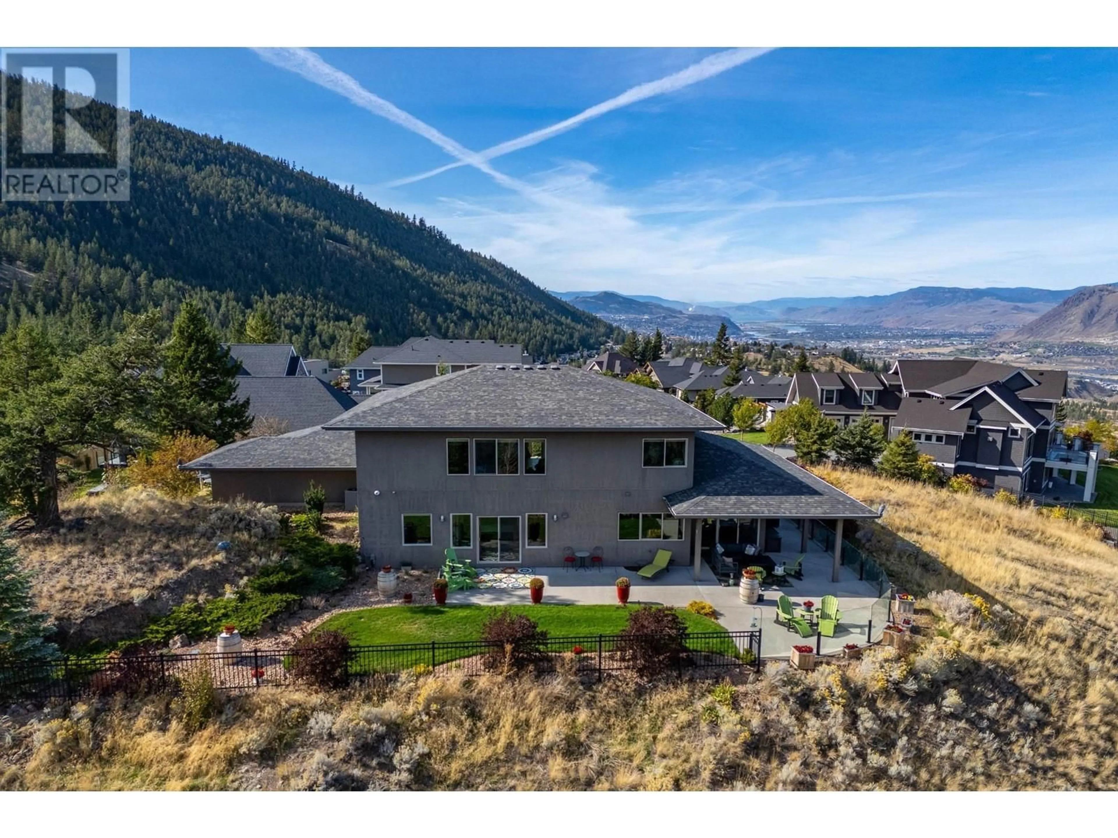 A pic from outside/outdoor area/front of a property/back of a property/a pic from drone, mountain view for 1749 BIRKENHEAD Place, Kamloops British Columbia V2E2T6