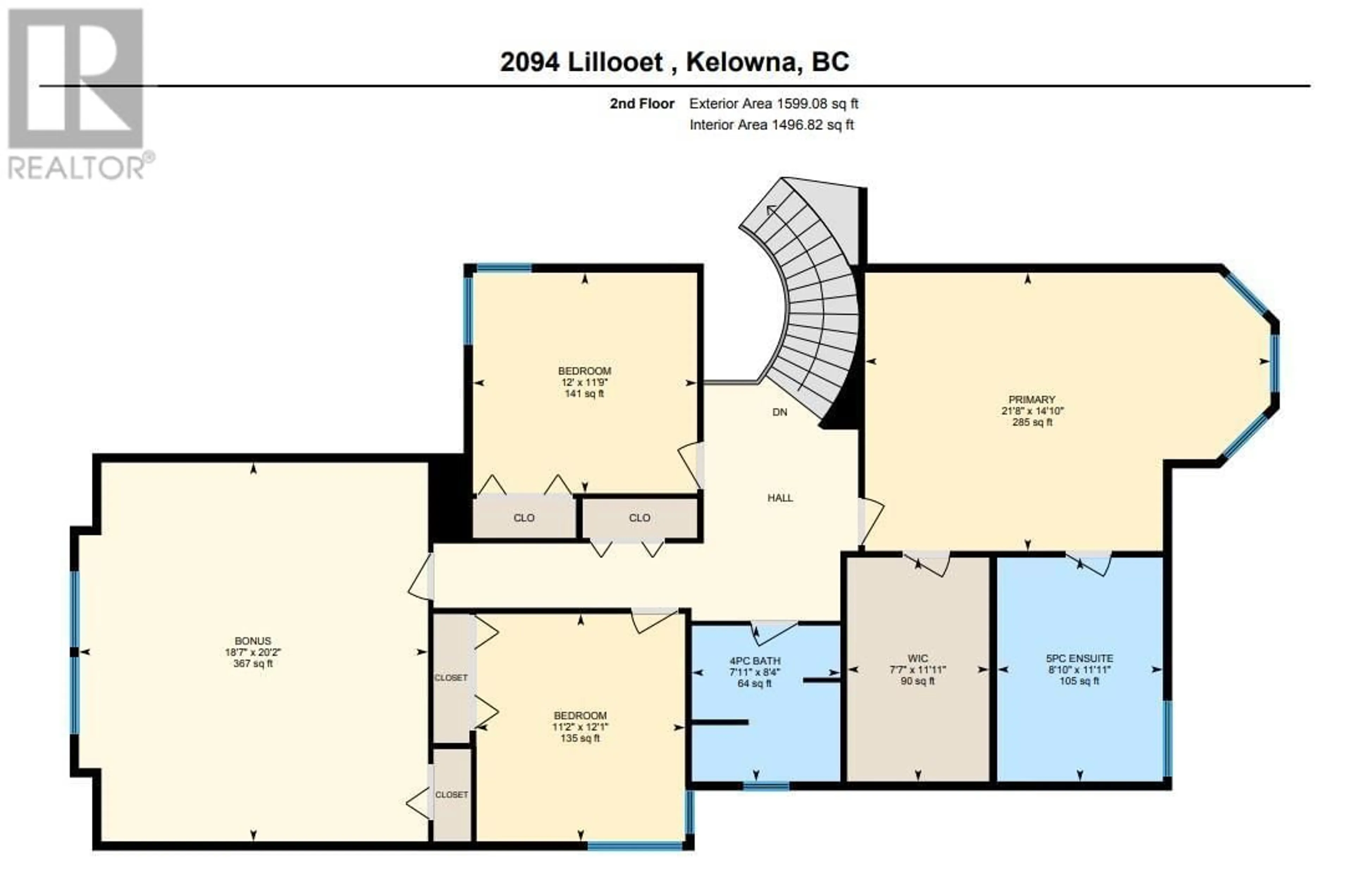 Floor plan for 2094 Lillooet Crescent, Kelowna British Columbia V1V1Y2