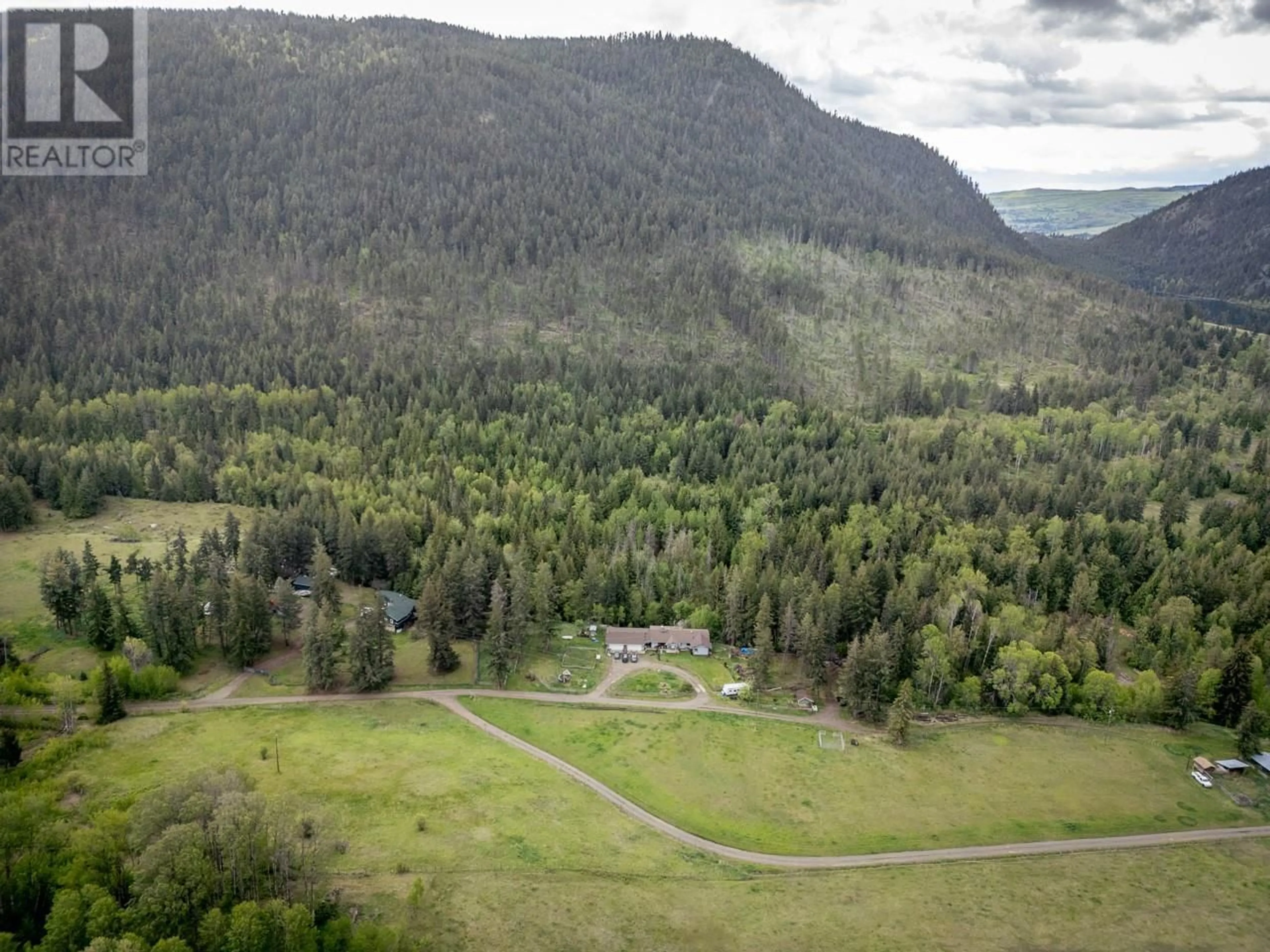 A pic from outside/outdoor area/front of a property/back of a property/a pic from drone, mountain view for 1460 HEFFLEY LOUIS CR Road, Kamloops British Columbia V0E1Z1