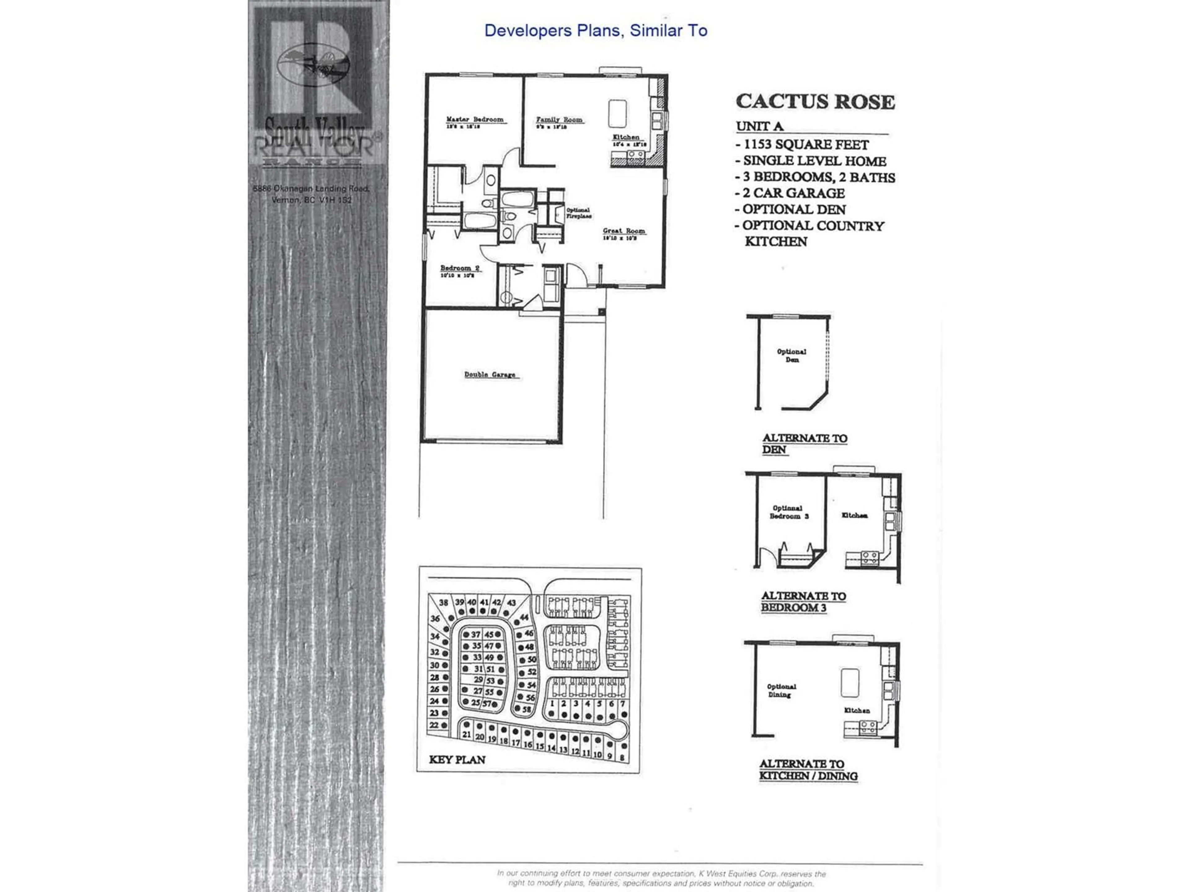 Floor plan for 5888 Okanagan Landing Road Unit# 40, Vernon British Columbia V1H1S2