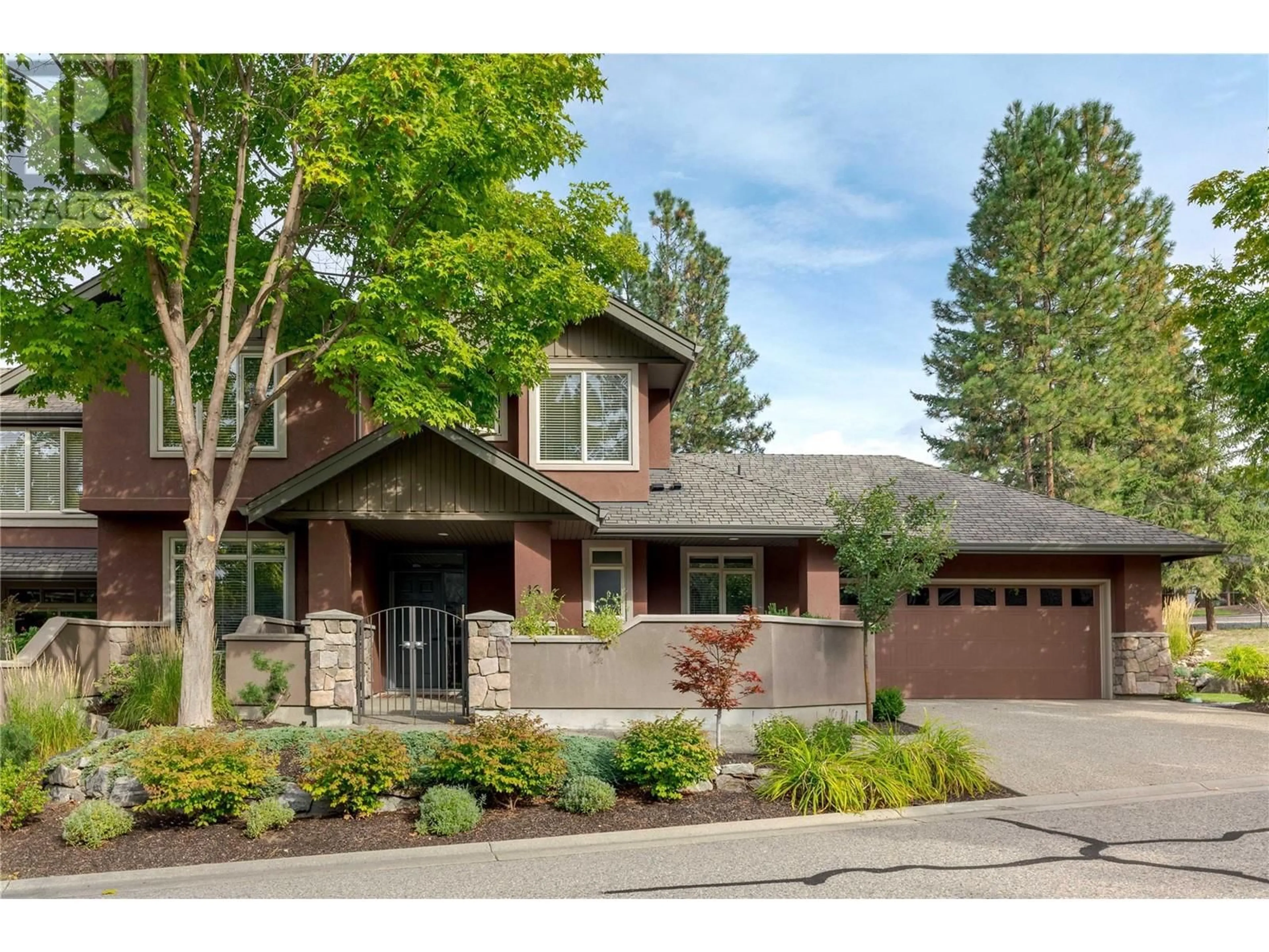 Home with brick exterior material, street for 4490 Gallaghers Forest S Unit# 16, Kelowna British Columbia V1W5E1