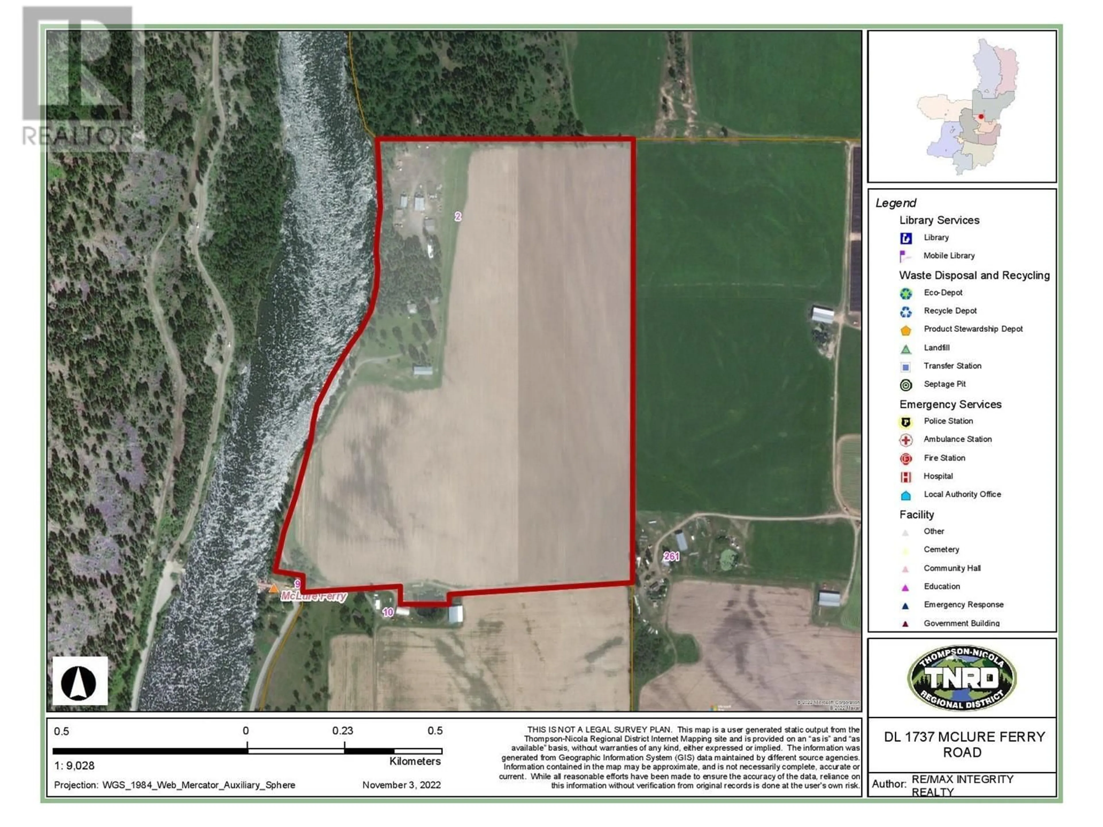 Picture of a map for 2 MCLURE FERRY ROAD, McLure British Columbia V0E2H0