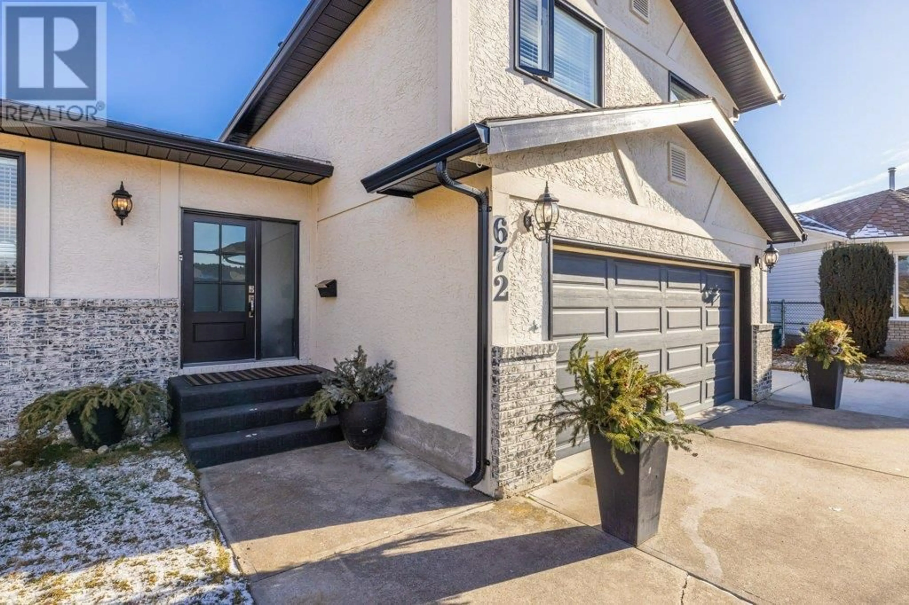 Home with brick exterior material, street for 672 Greene Road, Kelowna British Columbia V1W1B8