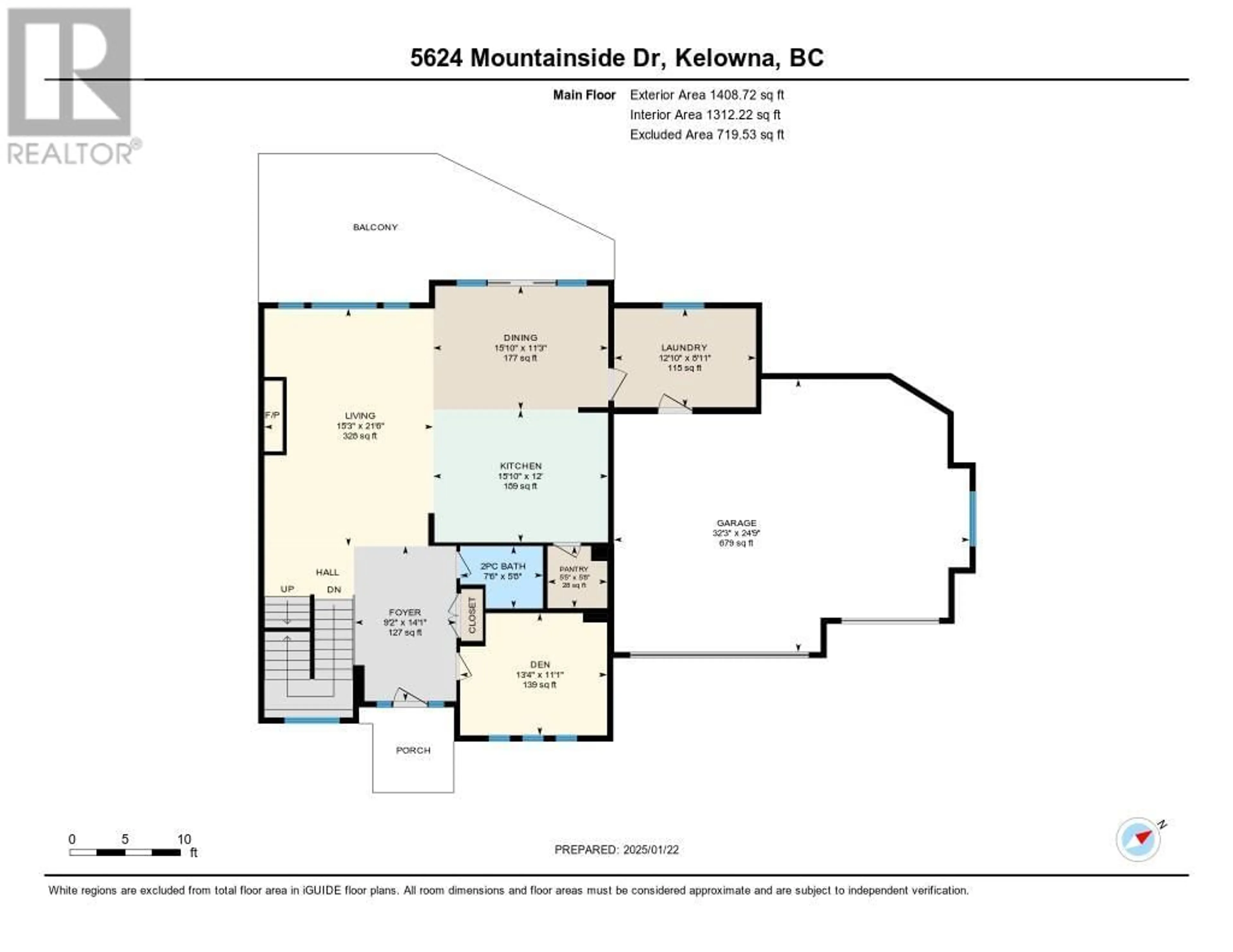 Floor plan for 5624 Mountainside Drive, Kelowna British Columbia V1W5L5