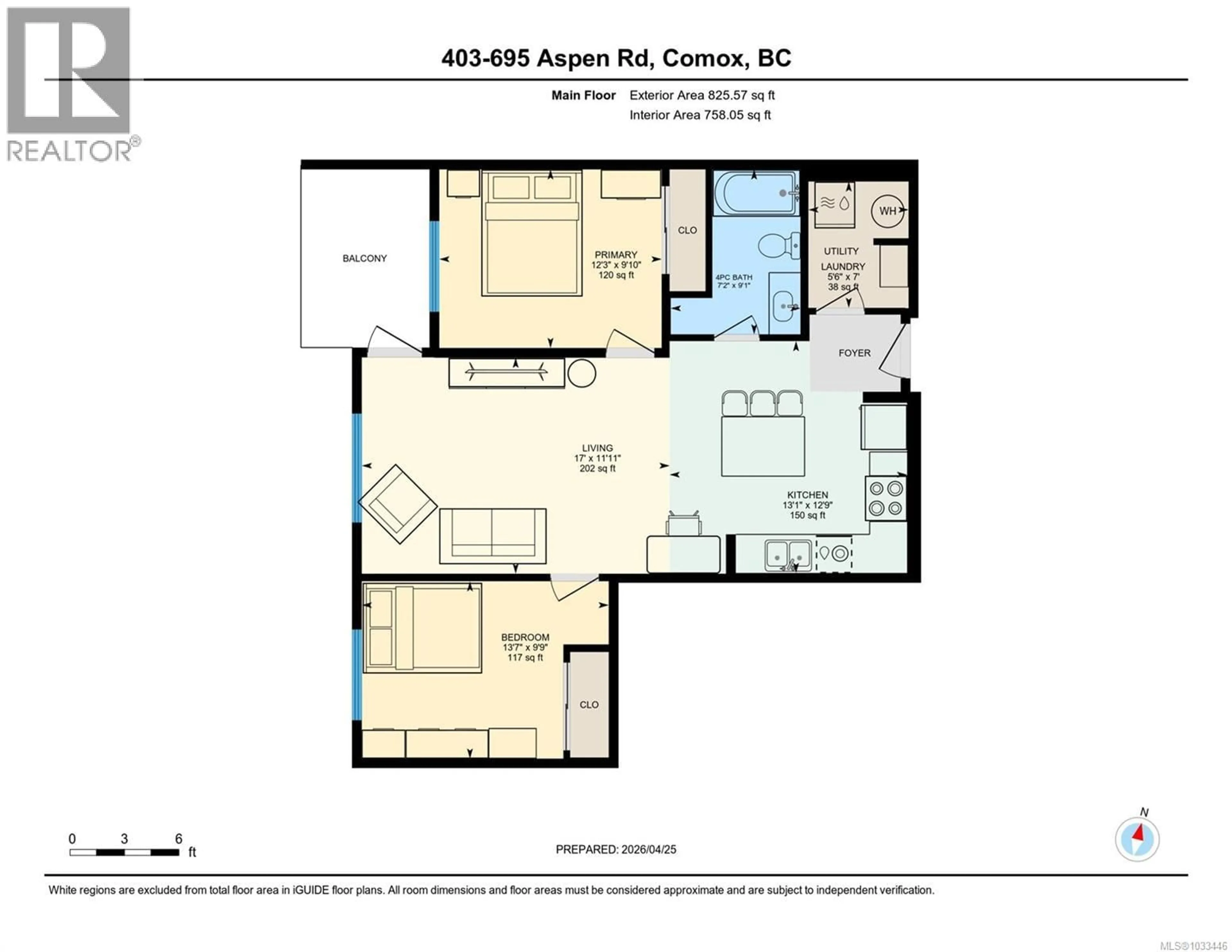 Floor plan for 403 - 695 ASPEN ROAD, Comox British Columbia V9M4H6