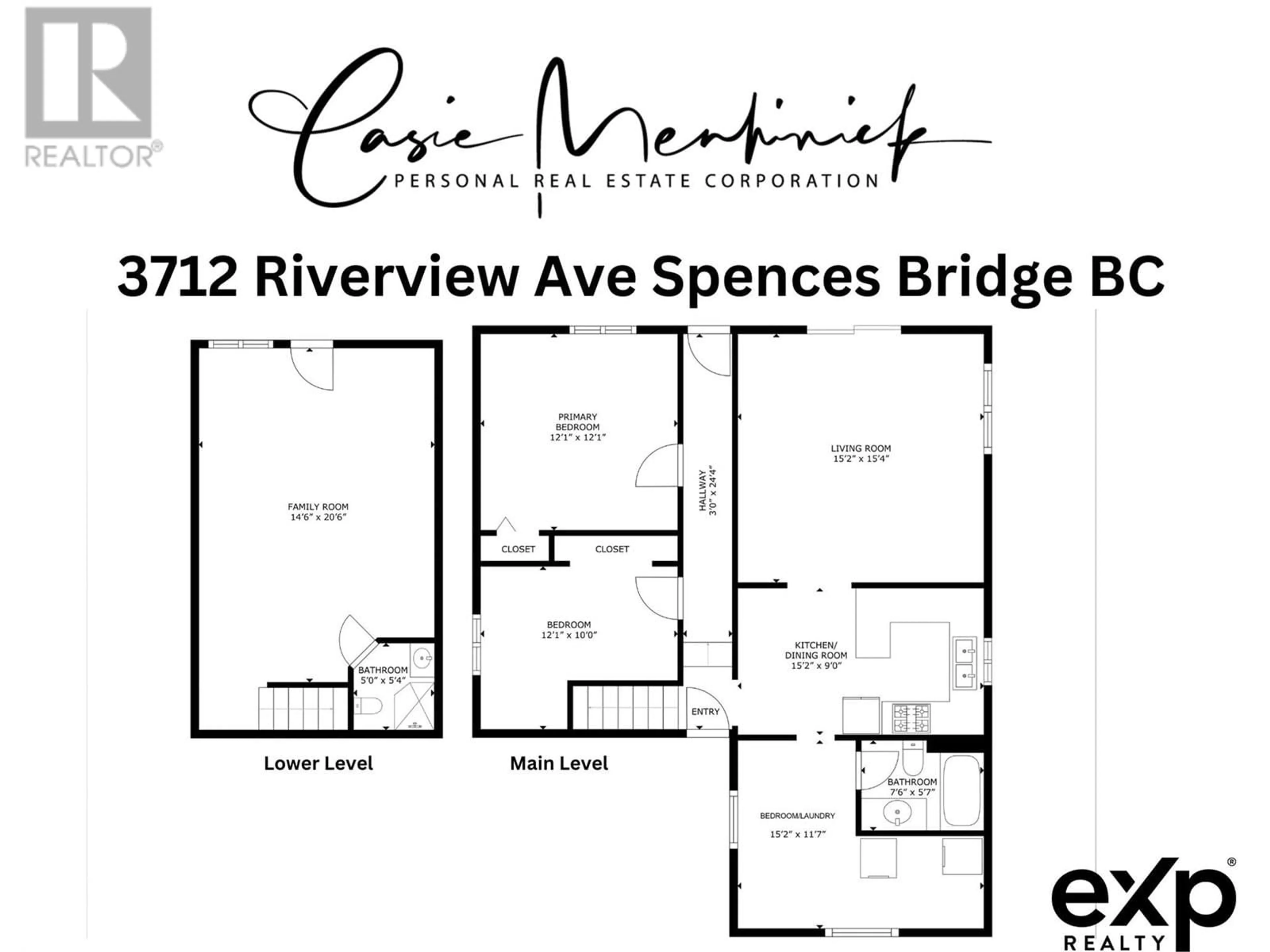 Floor plan for 3712 Riverview Avenue, Ashcroft British Columbia V0K2L0