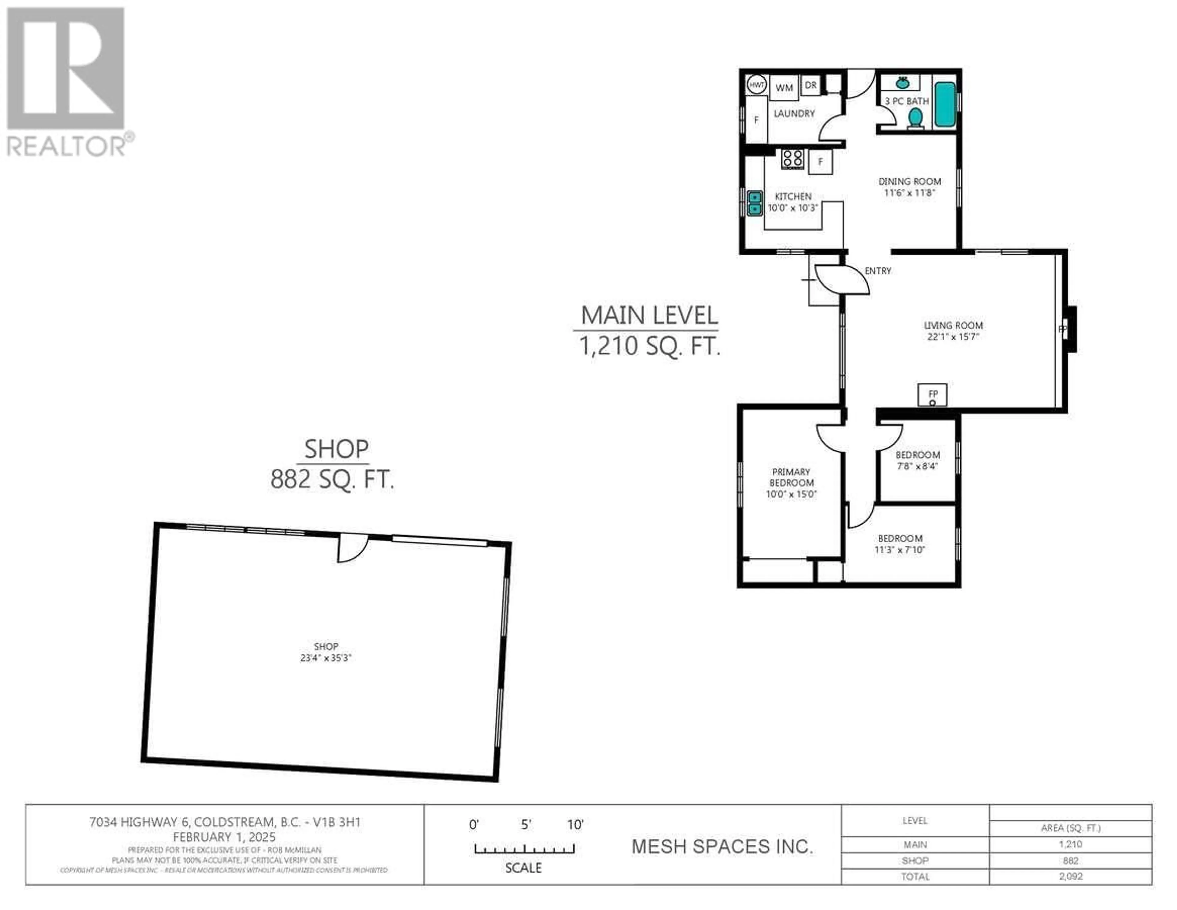 Floor plan for 7034 Highway 6, Coldstream British Columbia V1B3H1