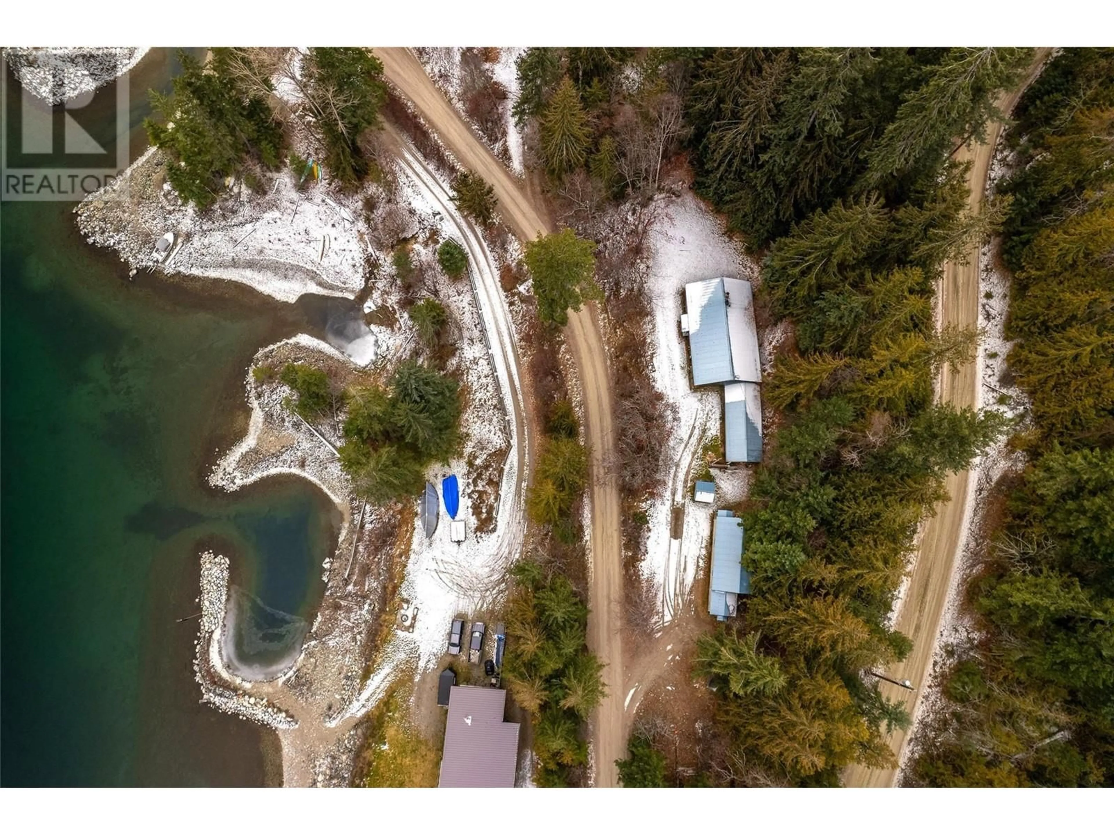 A pic from outside/outdoor area/front of a property/back of a property/a pic from drone, water/lake/river/ocean view for 8927 Koehle Road, Kaslo British Columbia V0G1M0