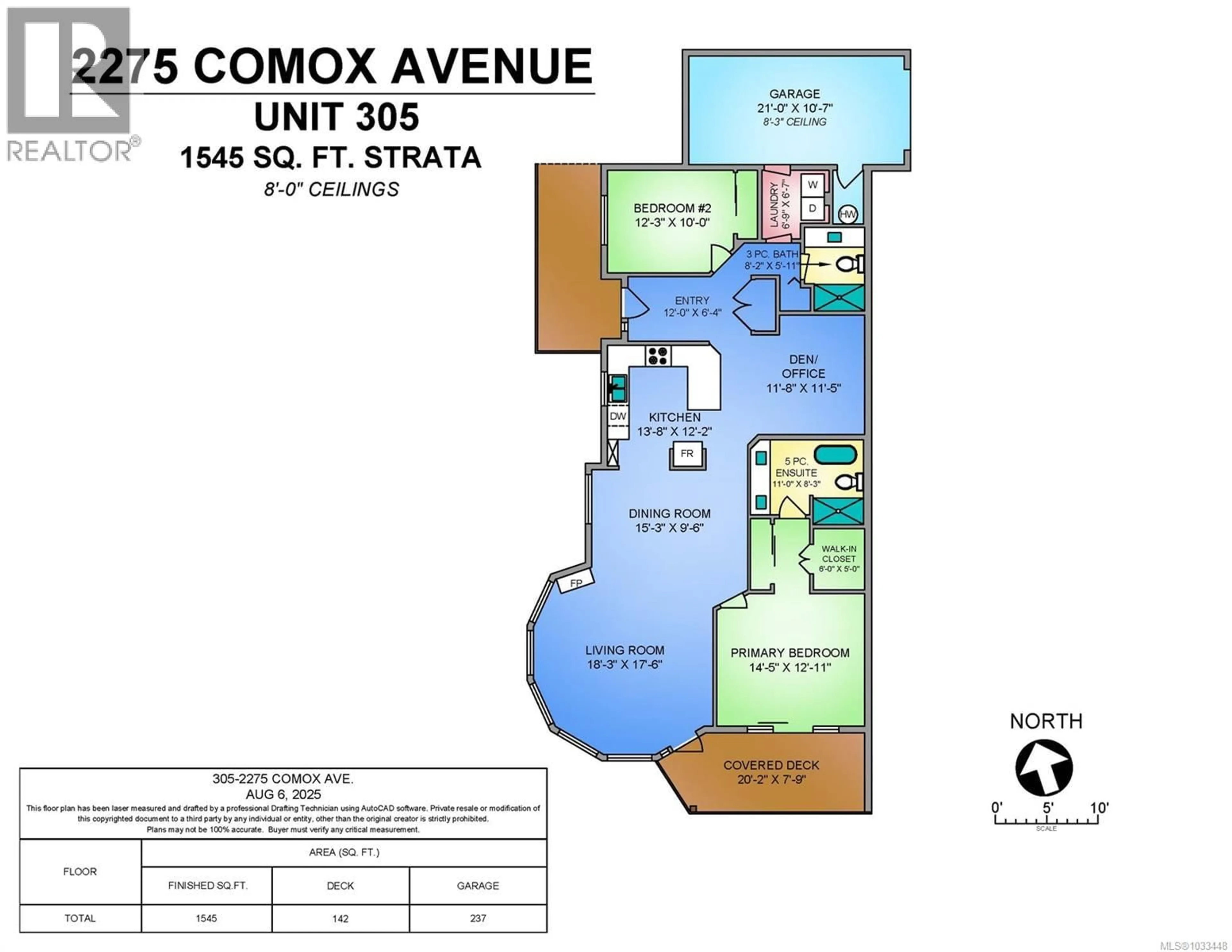 Floor plan for 305 - 2275 COMOX AVENUE, Comox British Columbia V9M1X6
