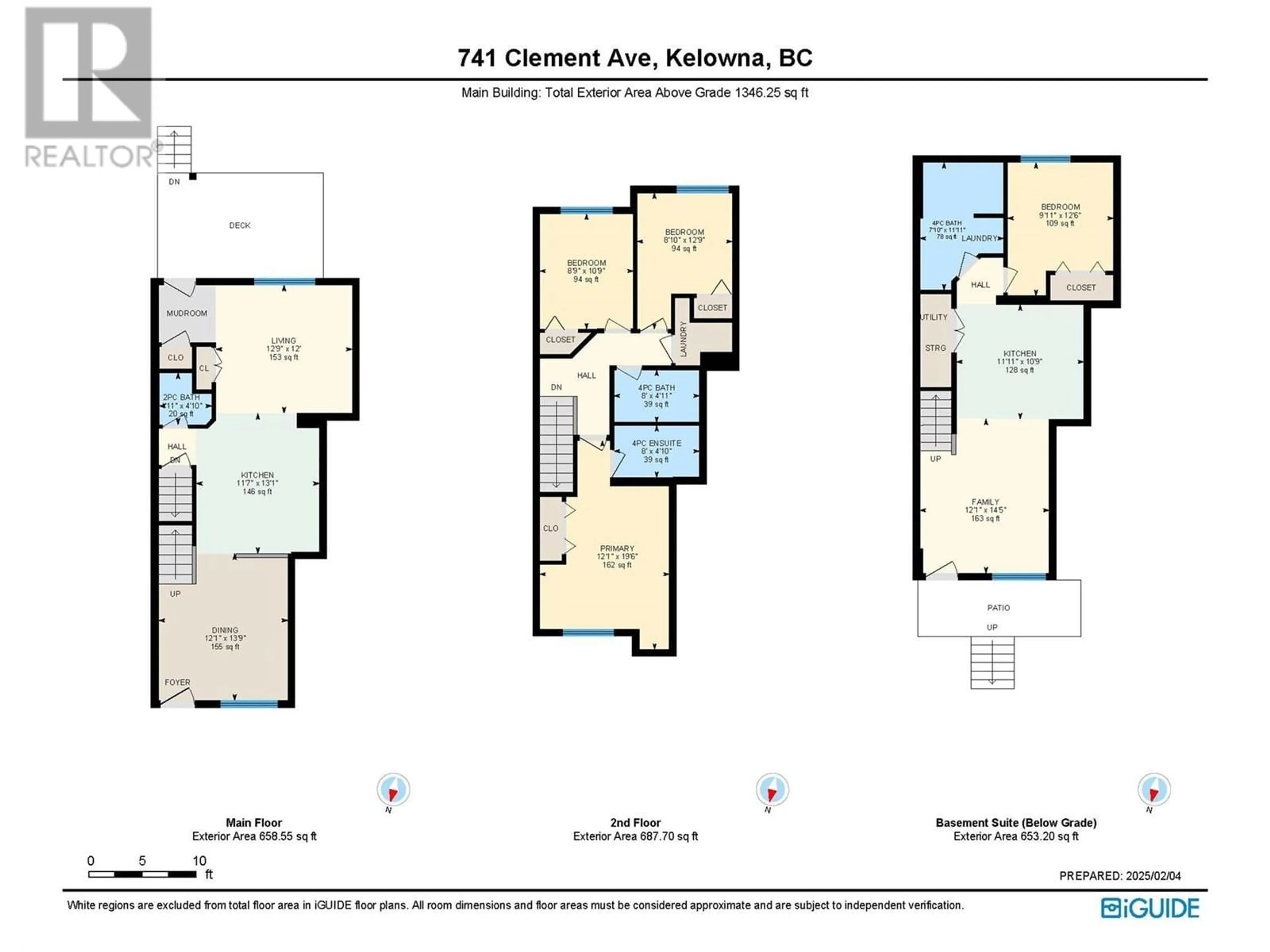 Floor plan for 741 CLEMENT AVENUE, Kelowna British Columbia V1Y7C9