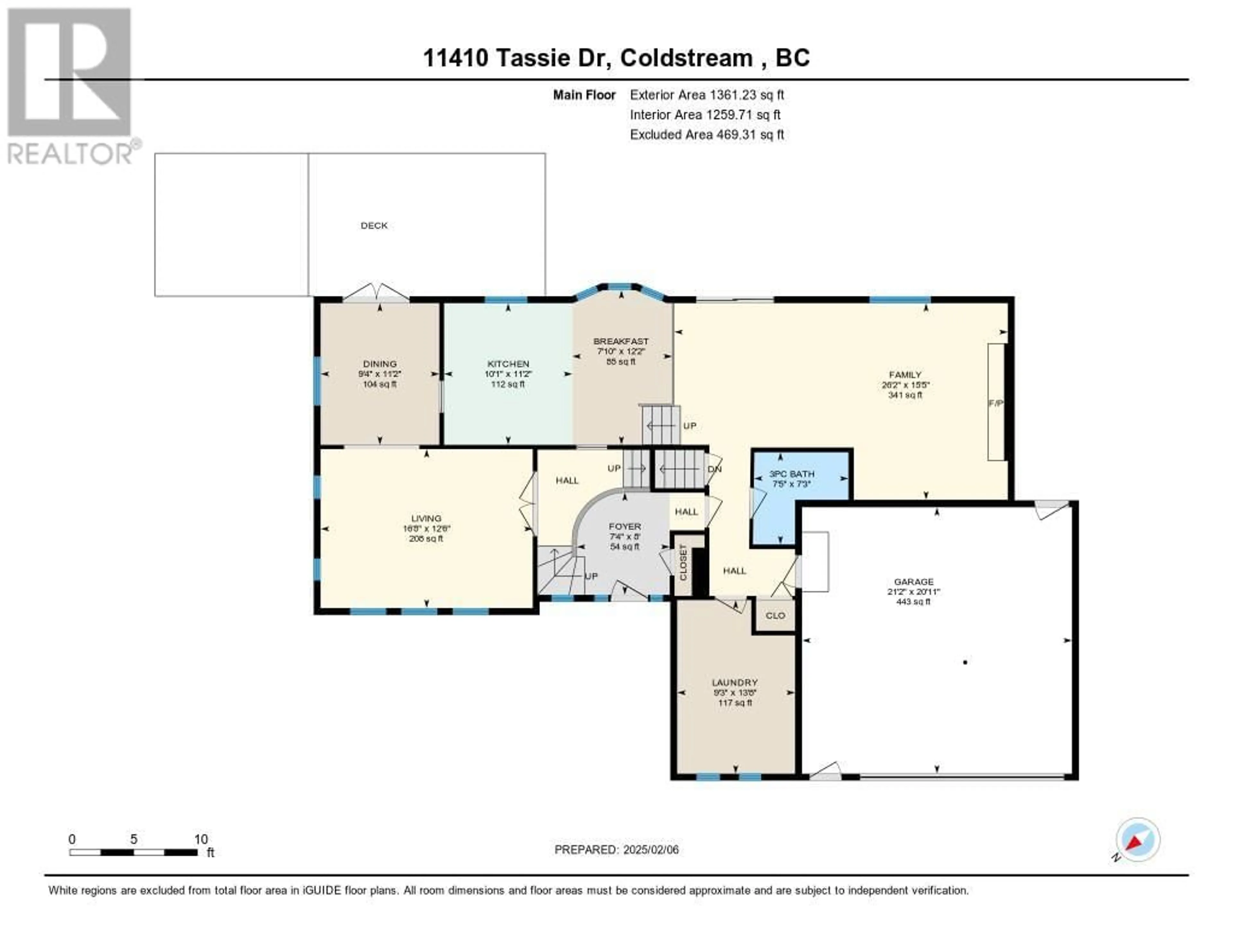 Floor plan for 11410 Tassie Drive, Coldstream British Columbia V1B1H4