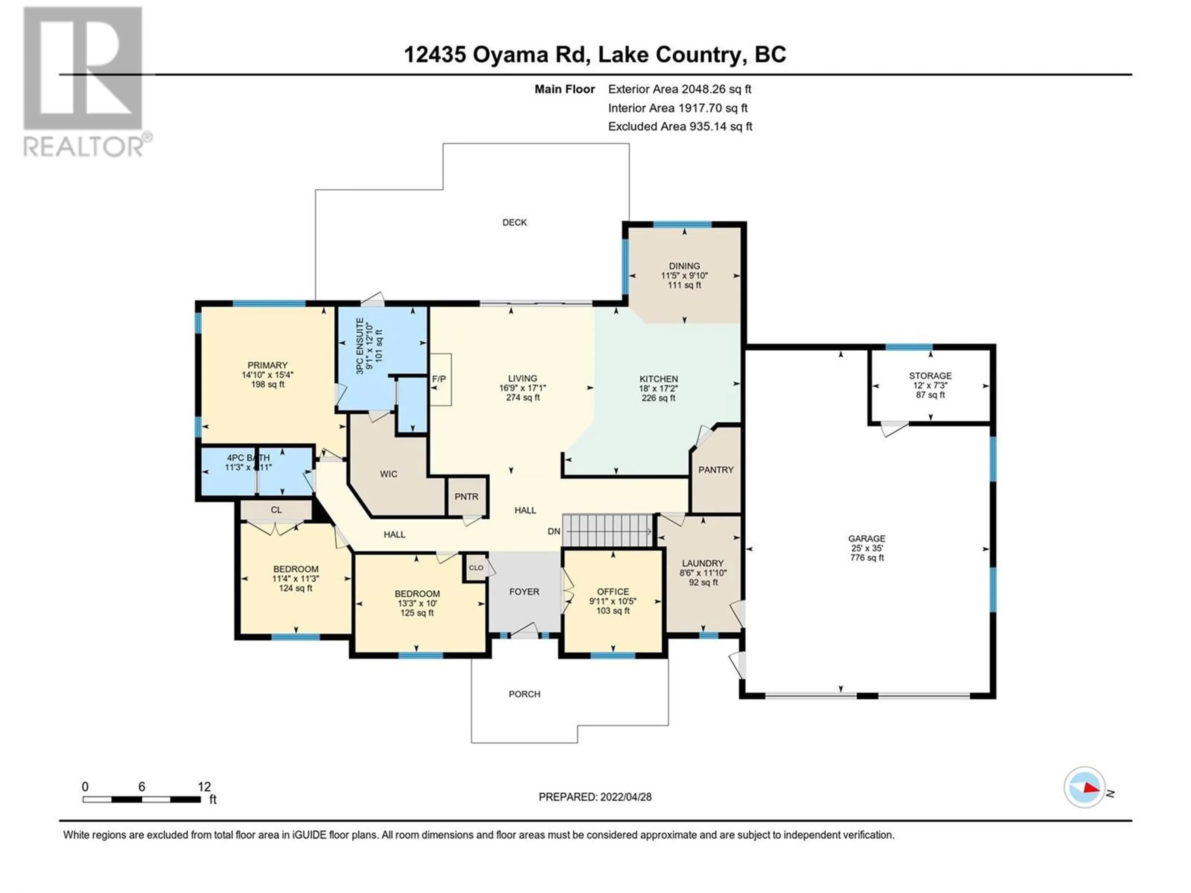 Floor plan for 12435 OYAMA ROAD, Lake Country British Columbia V4V2A4