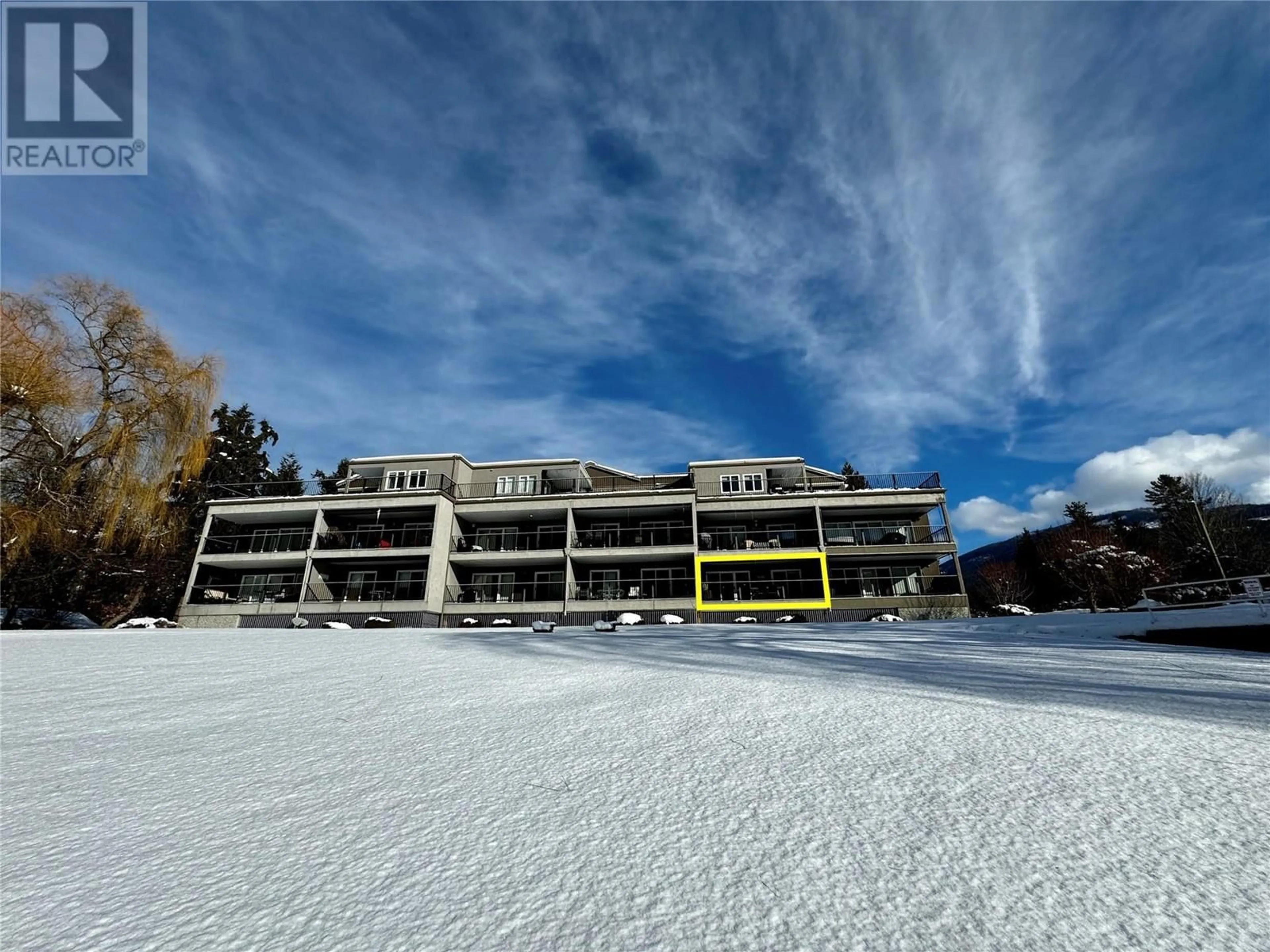 A pic from outside/outdoor area/front of a property/back of a property/a pic from drone, building for 100 Archibald Street Unit# 2, Sicamous British Columbia V0E2V1