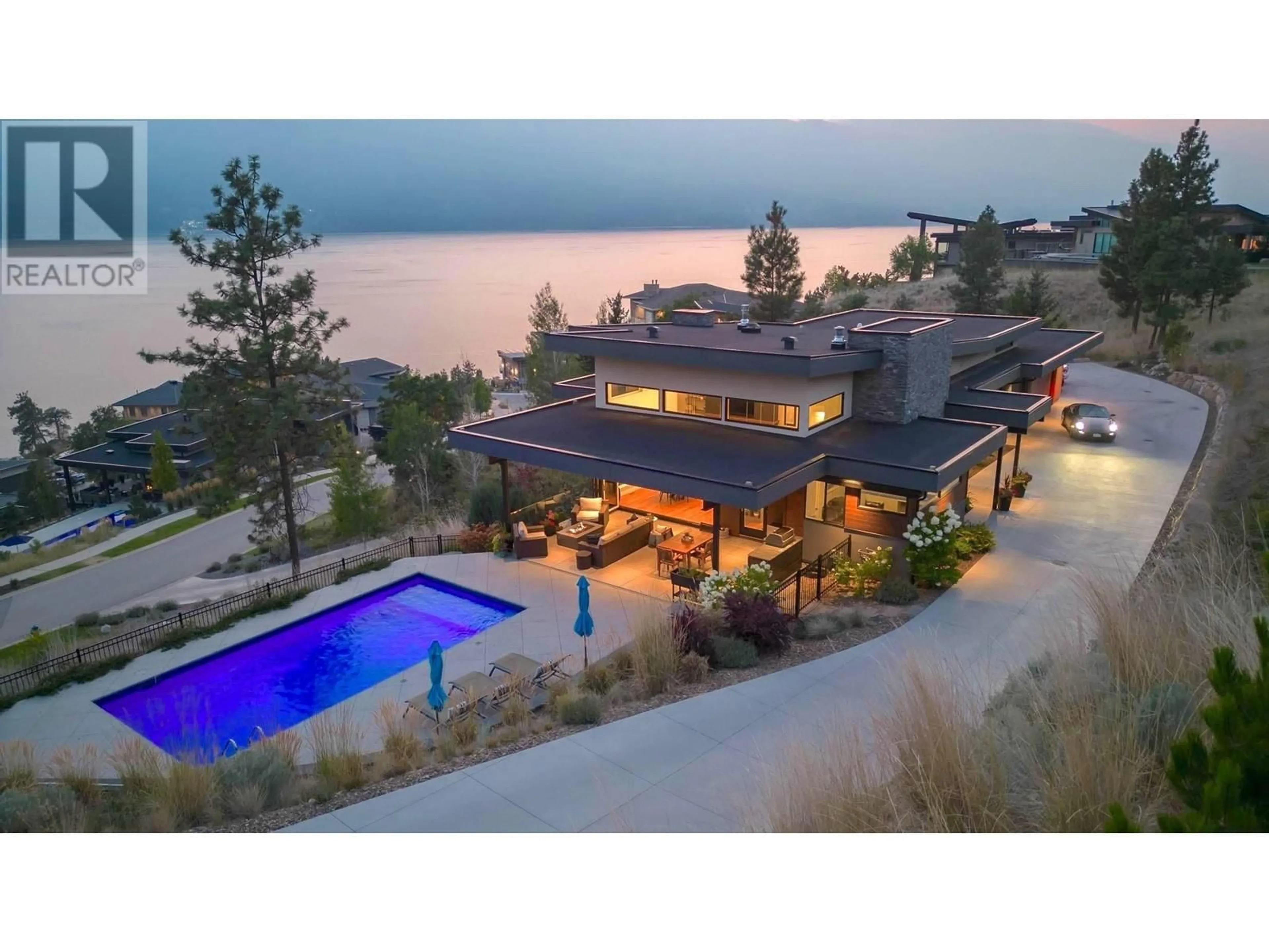 A pic from outside/outdoor area/front of a property/back of a property/a pic from drone, water/lake/river/ocean view for 1740 GRANITE ROAD, Lake Country British Columbia V4V1M9
