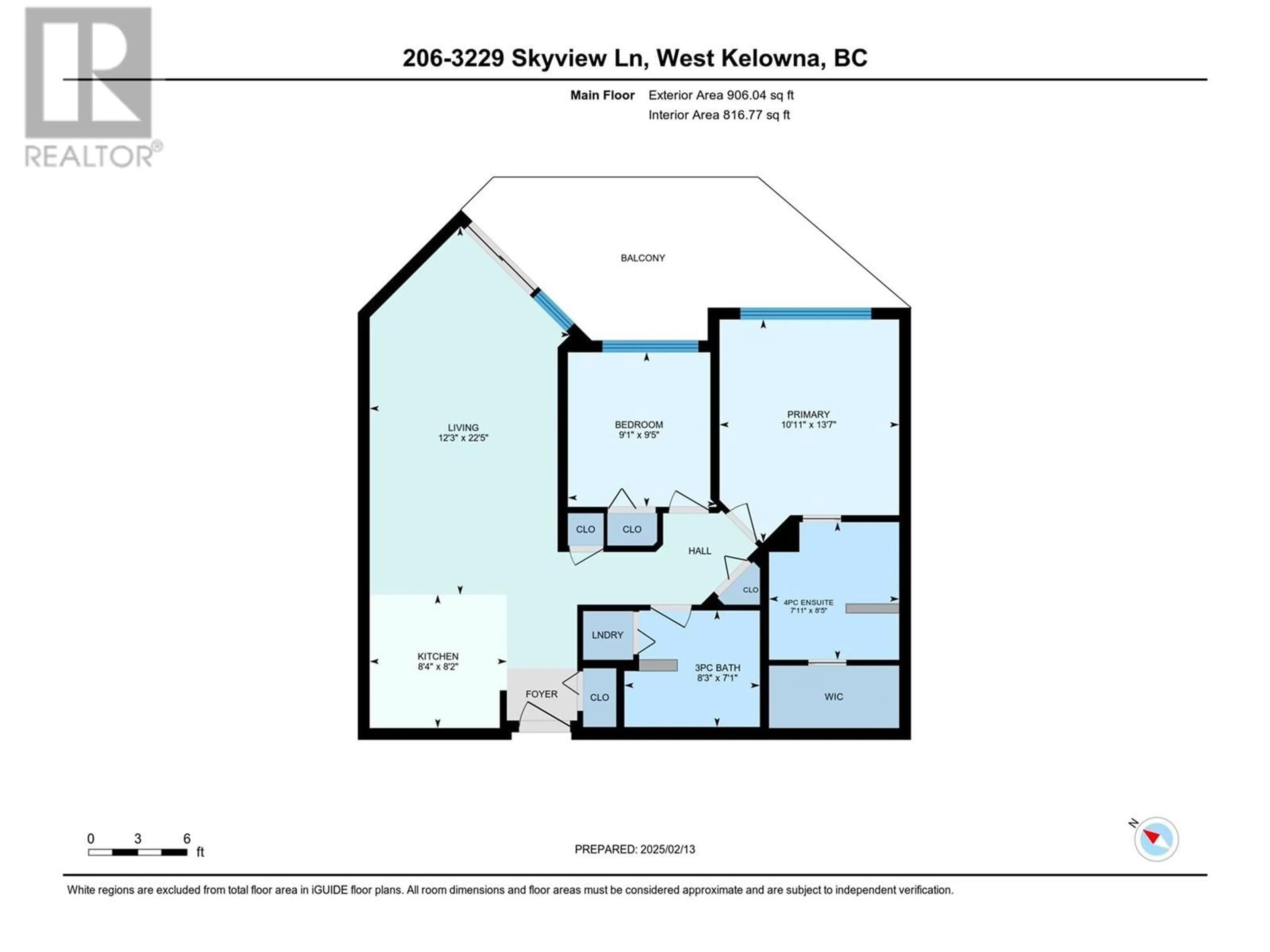 Floor plan for 3229 Skyview Lane Unit# 206, West Kelowna British Columbia V4T3J4