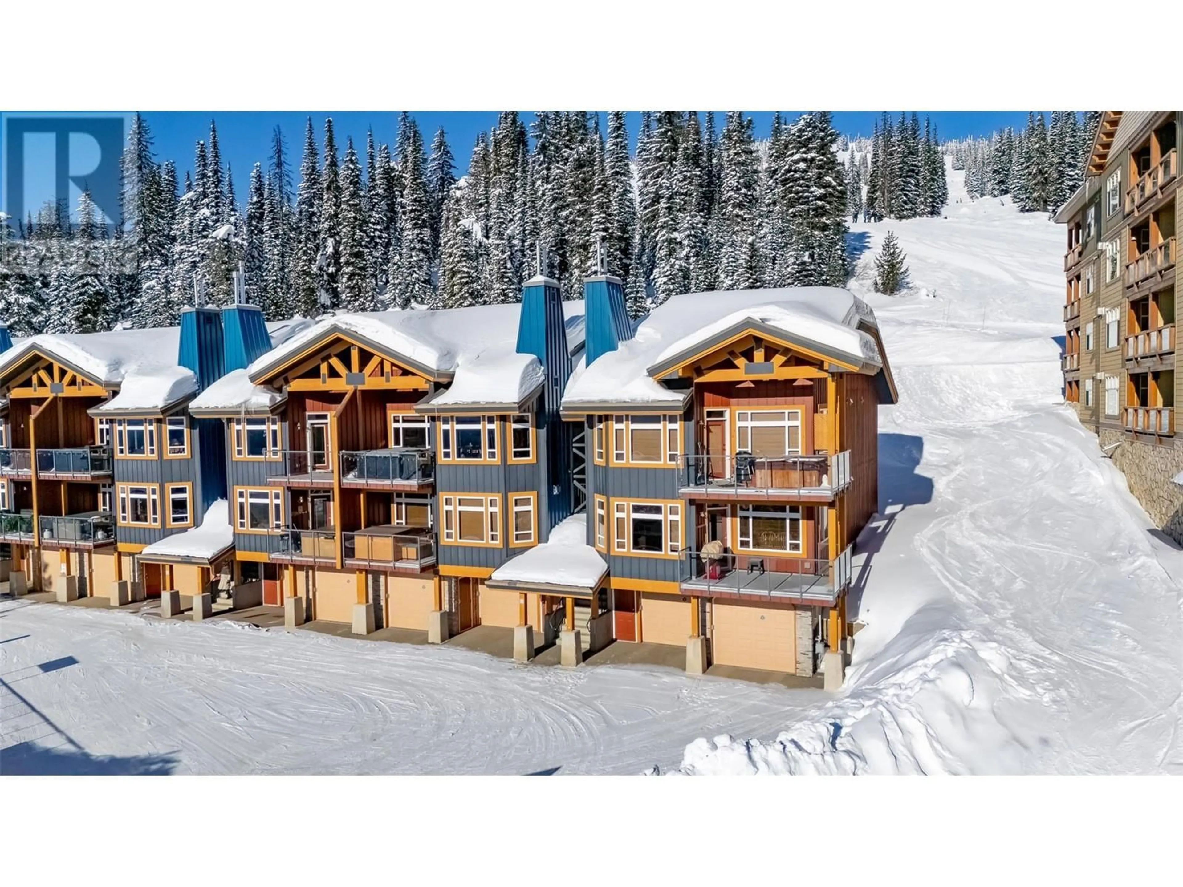 A pic from outside/outdoor area/front of a property/back of a property/a pic from drone, unknown for 7650 Porcupine Road Unit# 2, Big White British Columbia V1P1P3