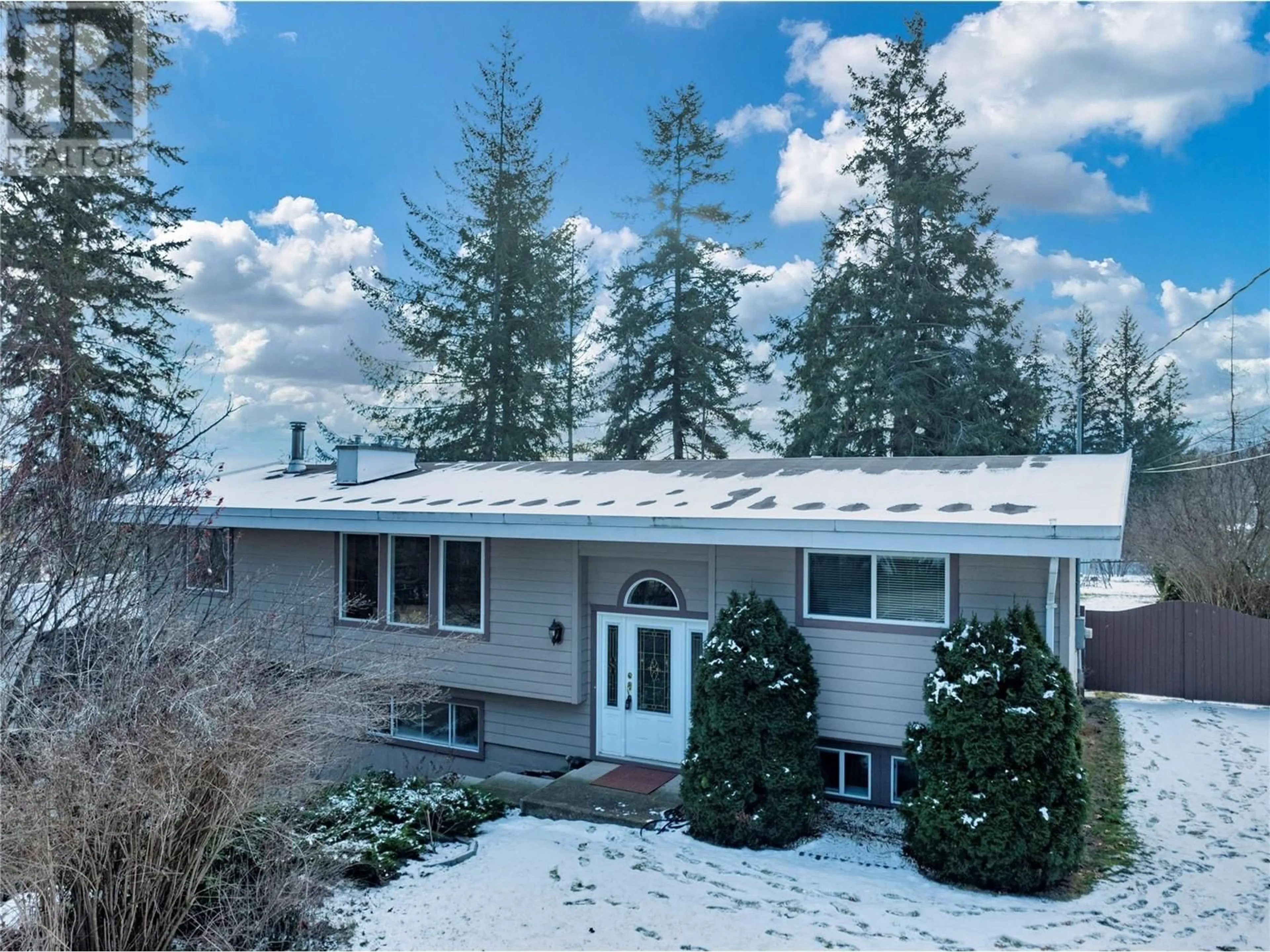 A pic from outside/outdoor area/front of a property/back of a property/a pic from drone, mountain view for 3740 20 Avenue NE, Salmon Arm British Columbia V1E1Z3