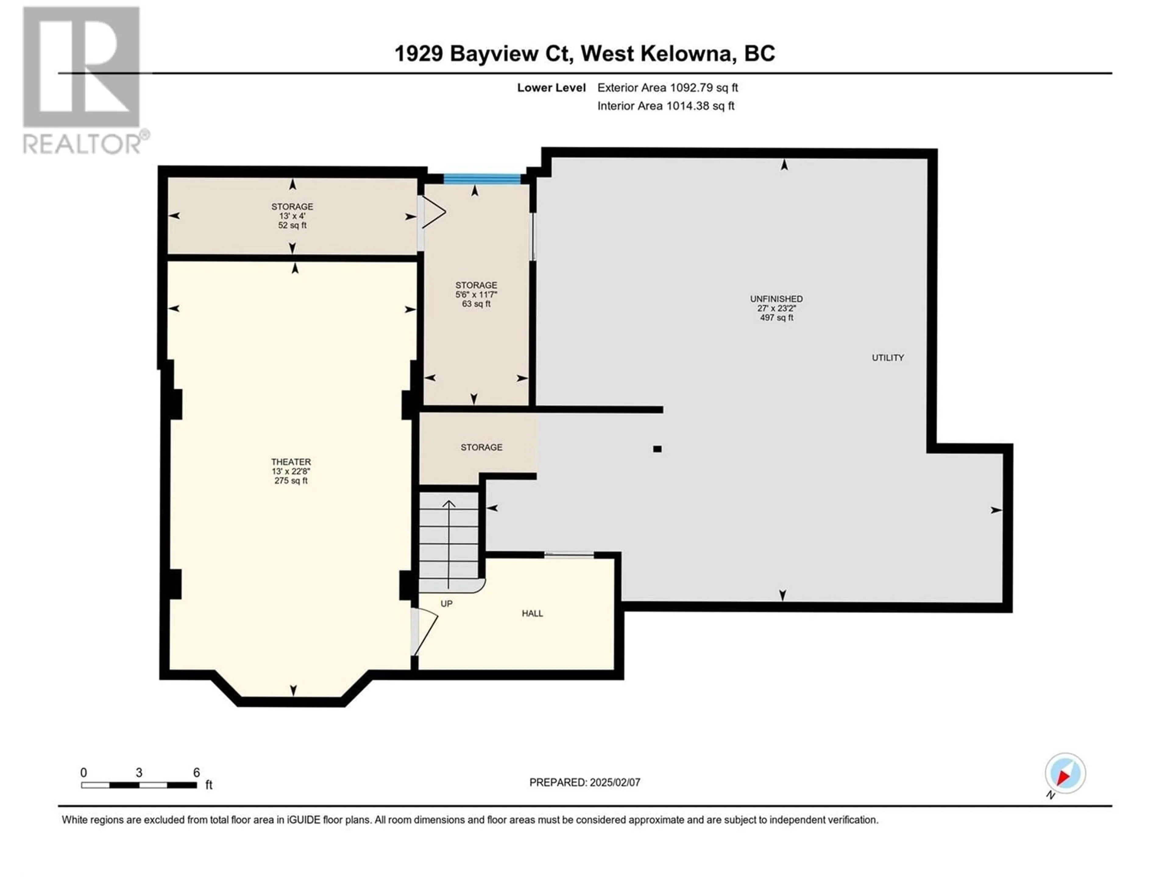 Floor plan for 1929 BAYVIEW COURT, Westbank British Columbia V1Z3L8