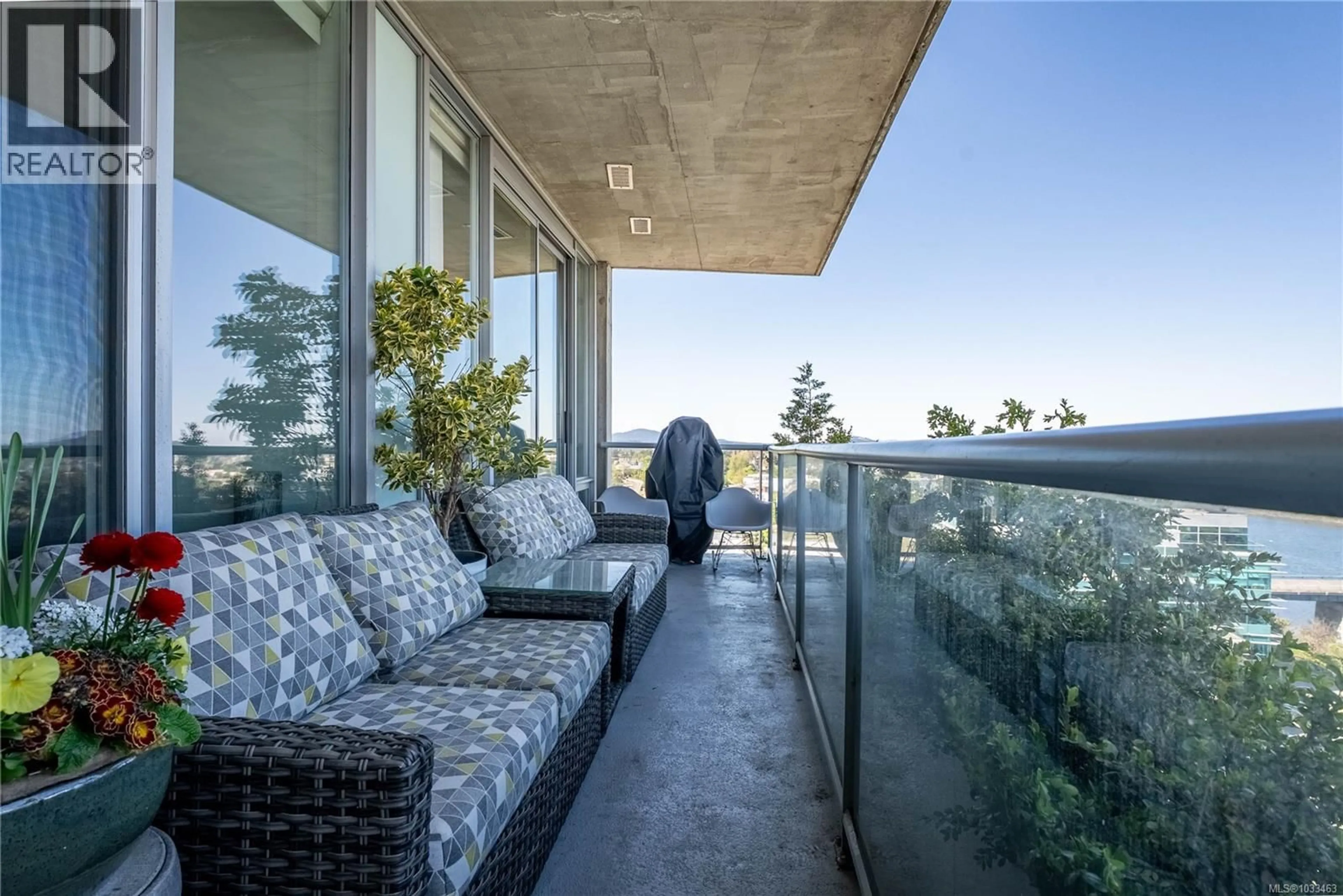 Balcony in the apartment, water/lake/river/ocean view for 1116 - 160 WILSON STREET, Victoria British Columbia V9A3P9