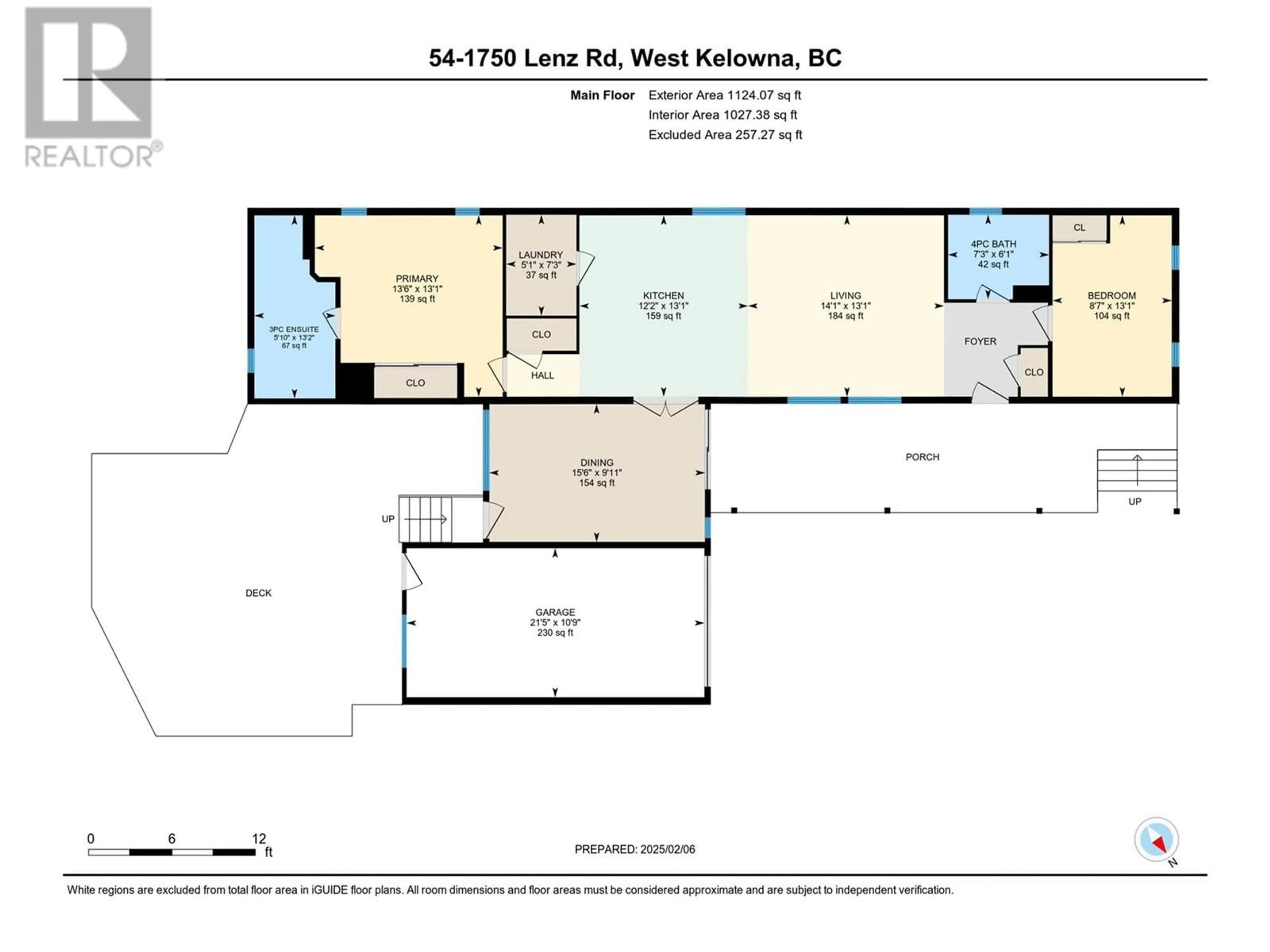 Floor plan for 1750 Lenz Road Unit# 54, West Kelowna British Columbia V1Z3N1