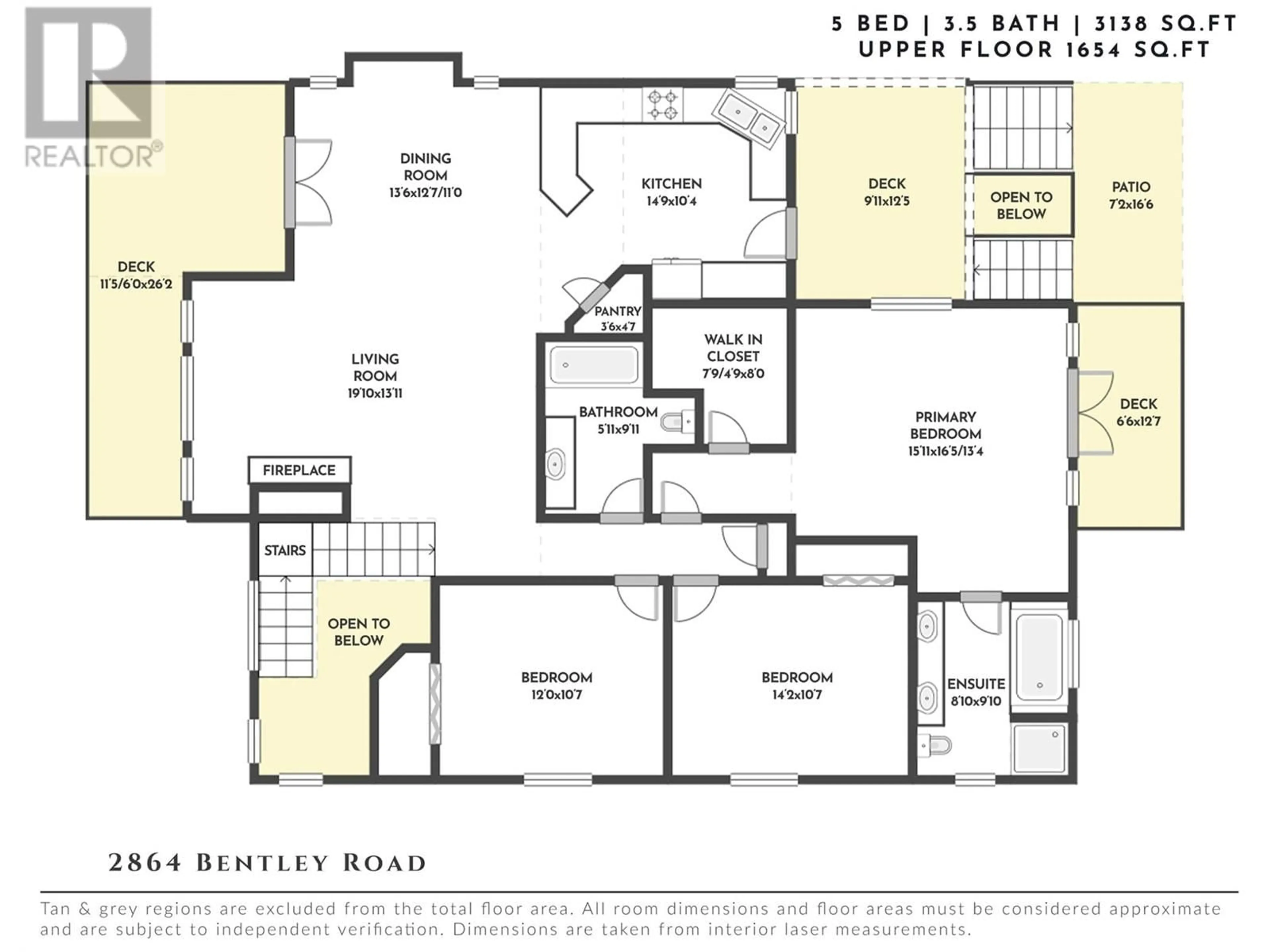 Floor plan for 2864 Bentley Road, West Kelowna British Columbia V4T3B3