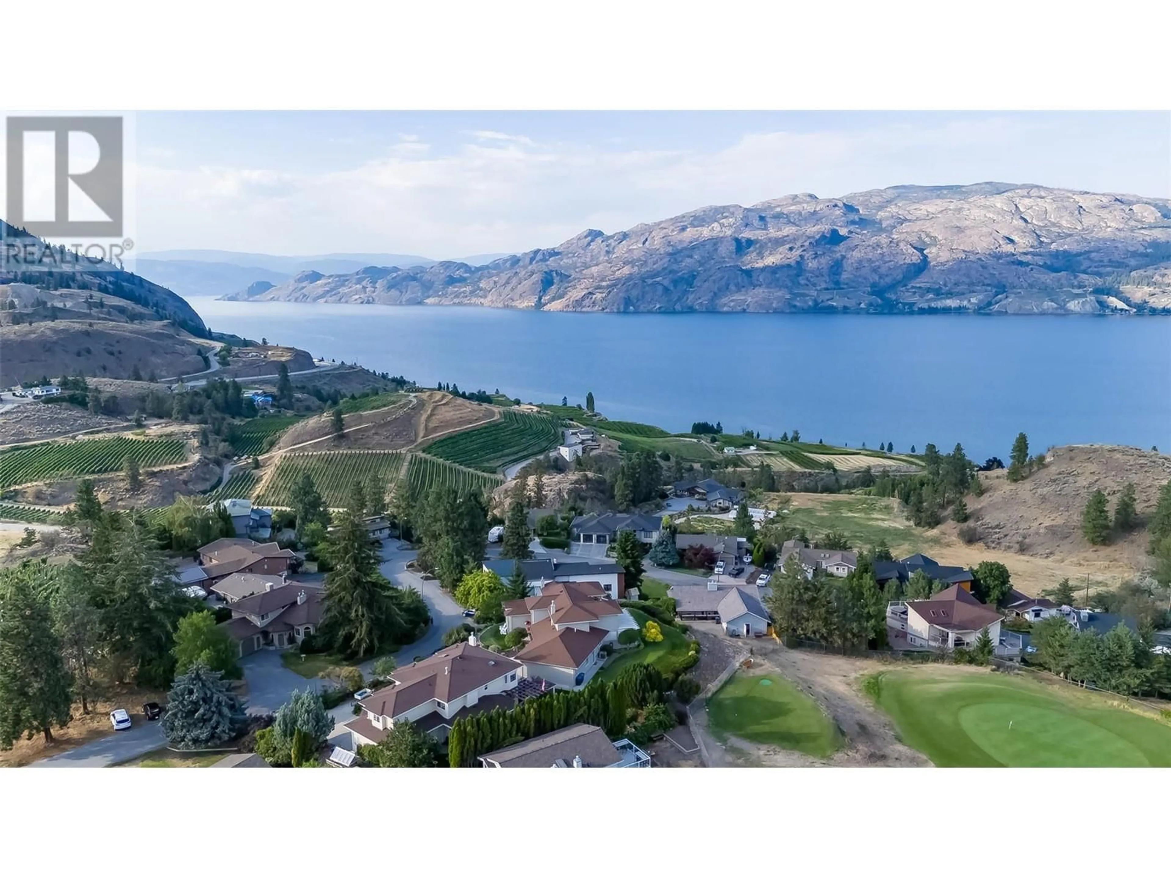 A pic from outside/outdoor area/front of a property/back of a property/a pic from drone, water/lake/river/ocean view for 118 SUMAC RIDGE Drive, Summerland British Columbia V0H1Z3