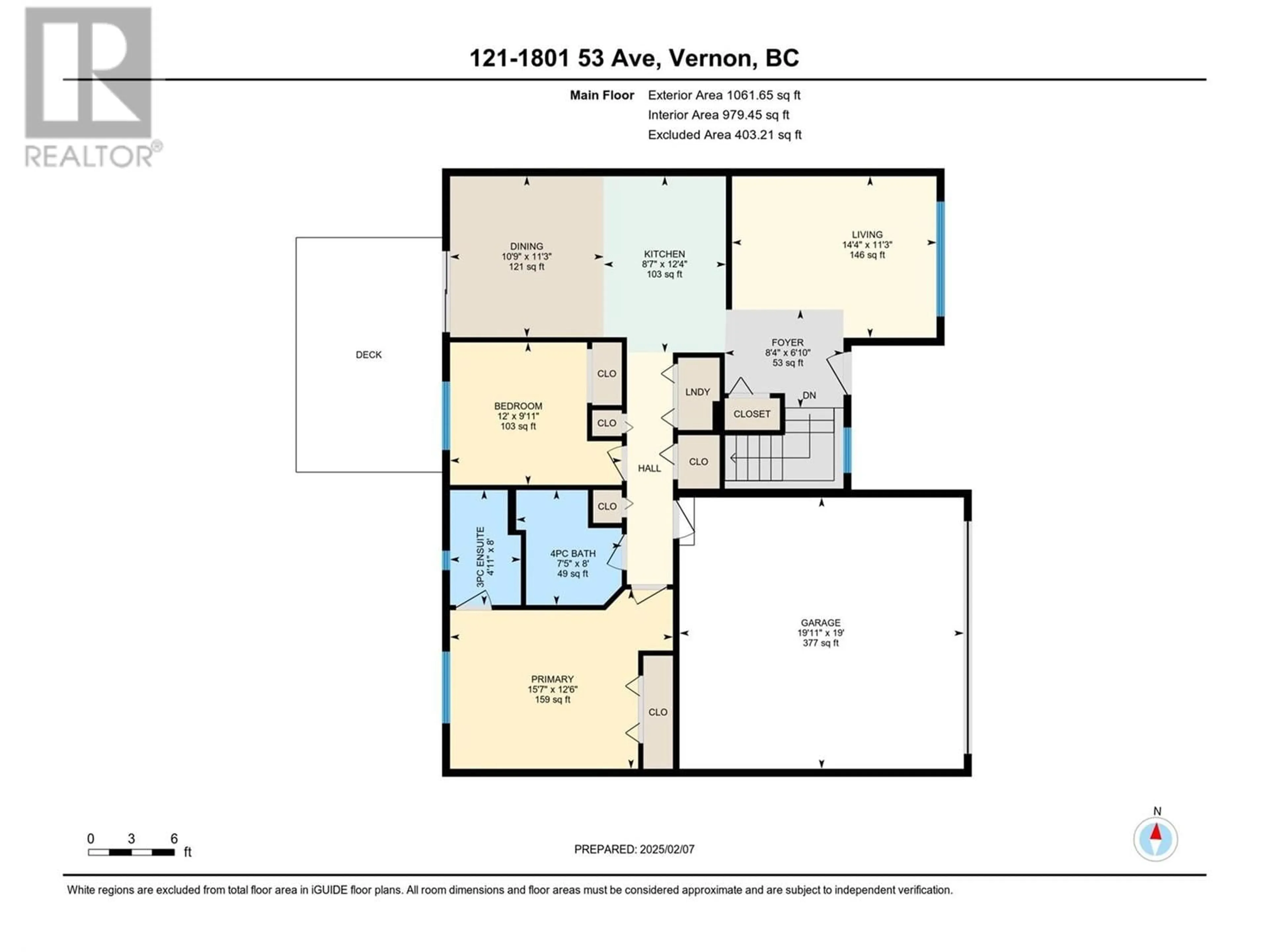 Floor plan for 1801 53 Avenue Unit# 121, Vernon British Columbia V1T4E7