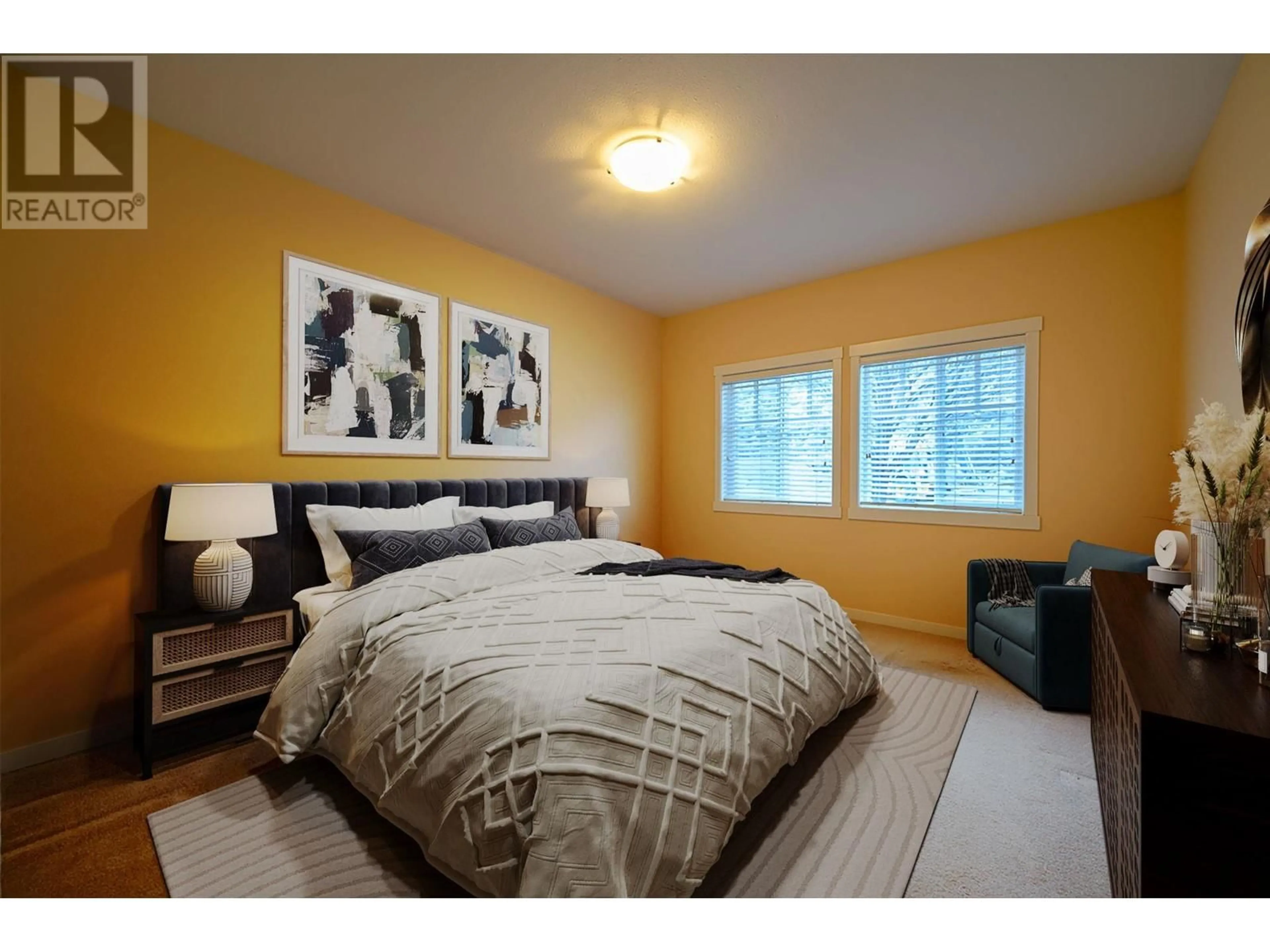 Bedroom with bed, wood/laminate floor for 2920 VALLEYVIEW Drive Unit# 155, Kamloops British Columbia V2C0A2