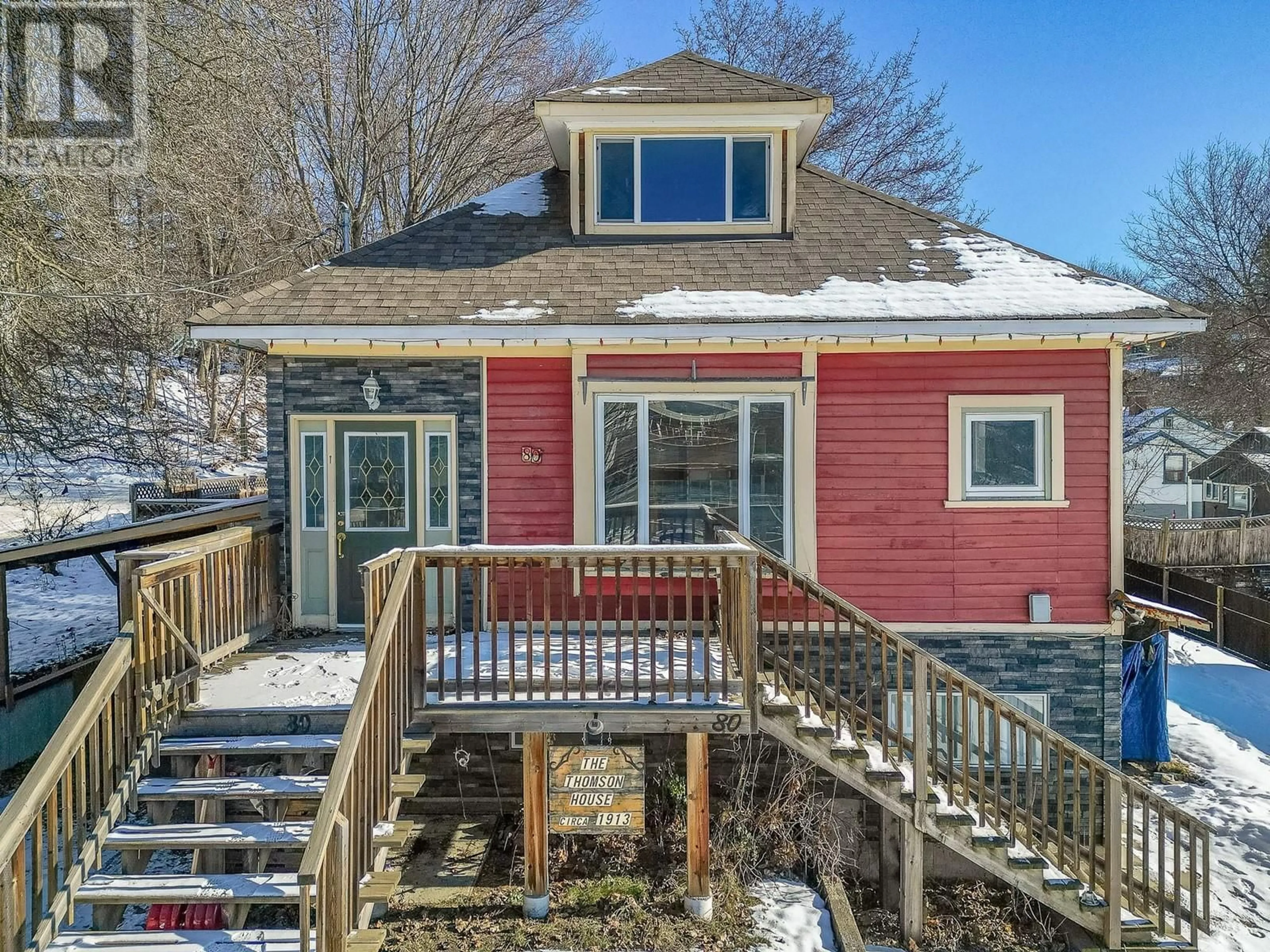 A pic from outside/outdoor area/front of a property/back of a property/a pic from drone, street for 80 6 STREET NORTHEAST, Salmon Arm British Columbia V1E1H1