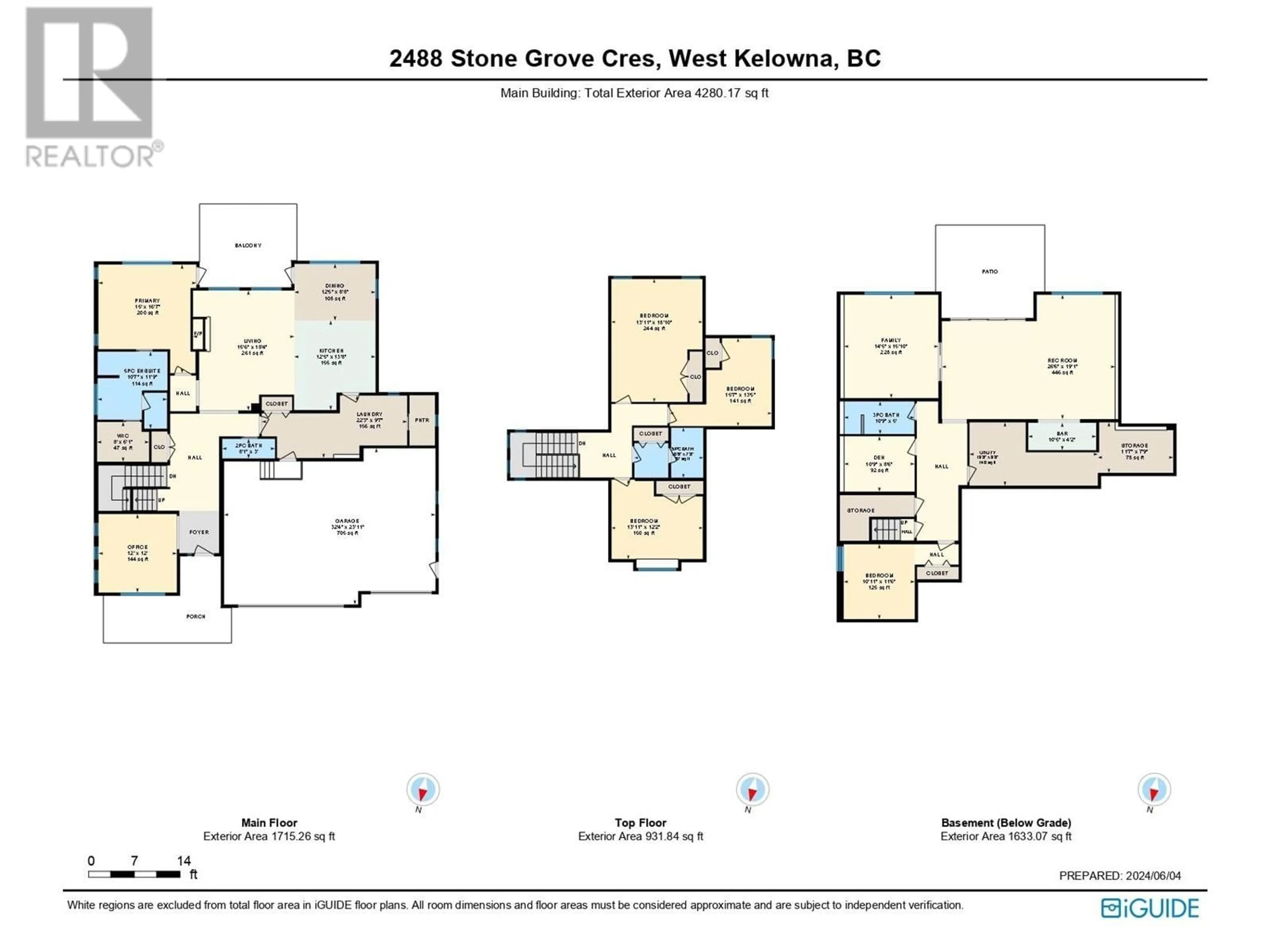 Floor plan for 2488 Stone Grove Crescent, West Kelowna British Columbia V4T3A8