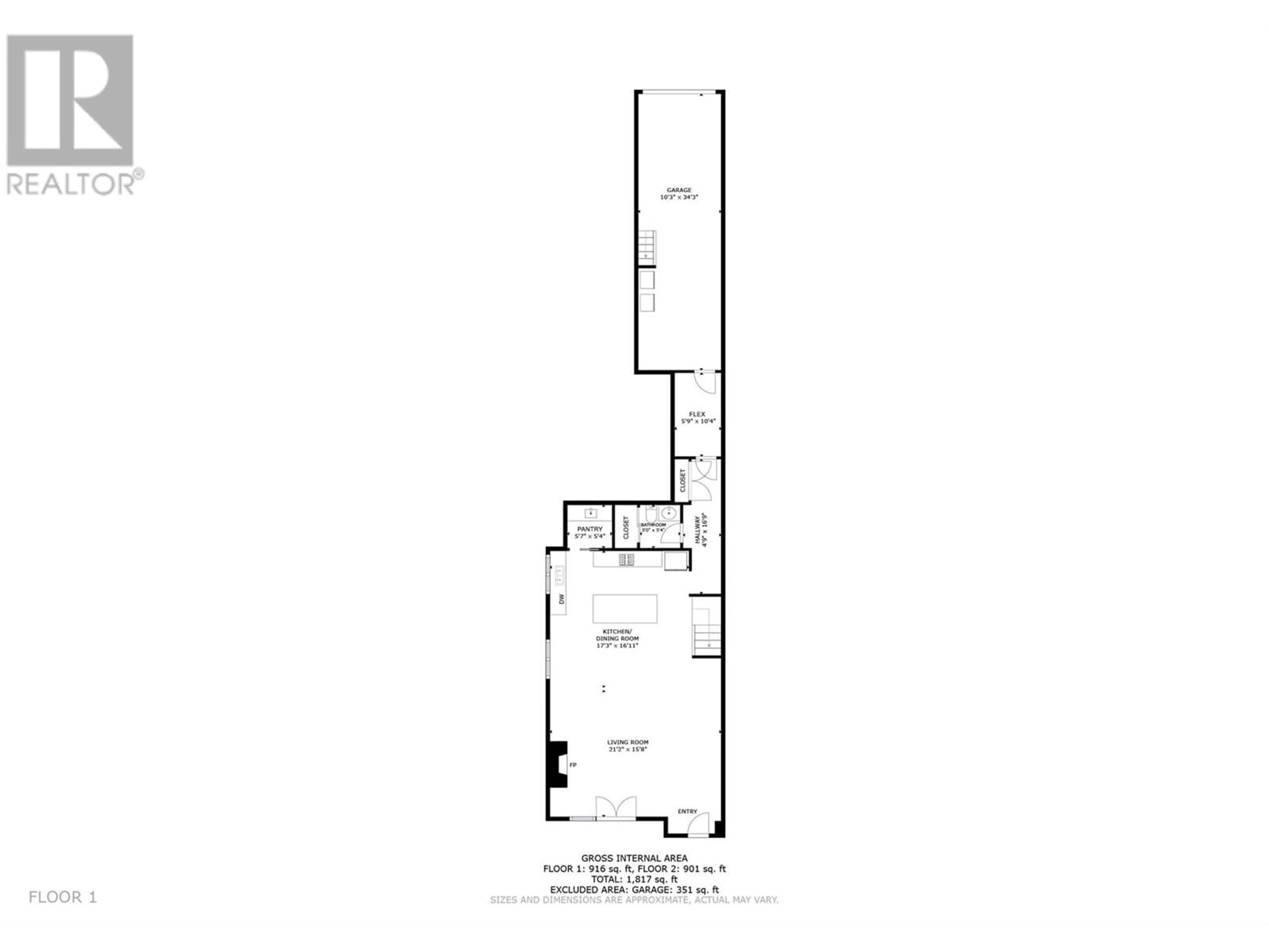 Floor plan for 2675 Gore Street, Kelowna British Columbia V1Y1M6