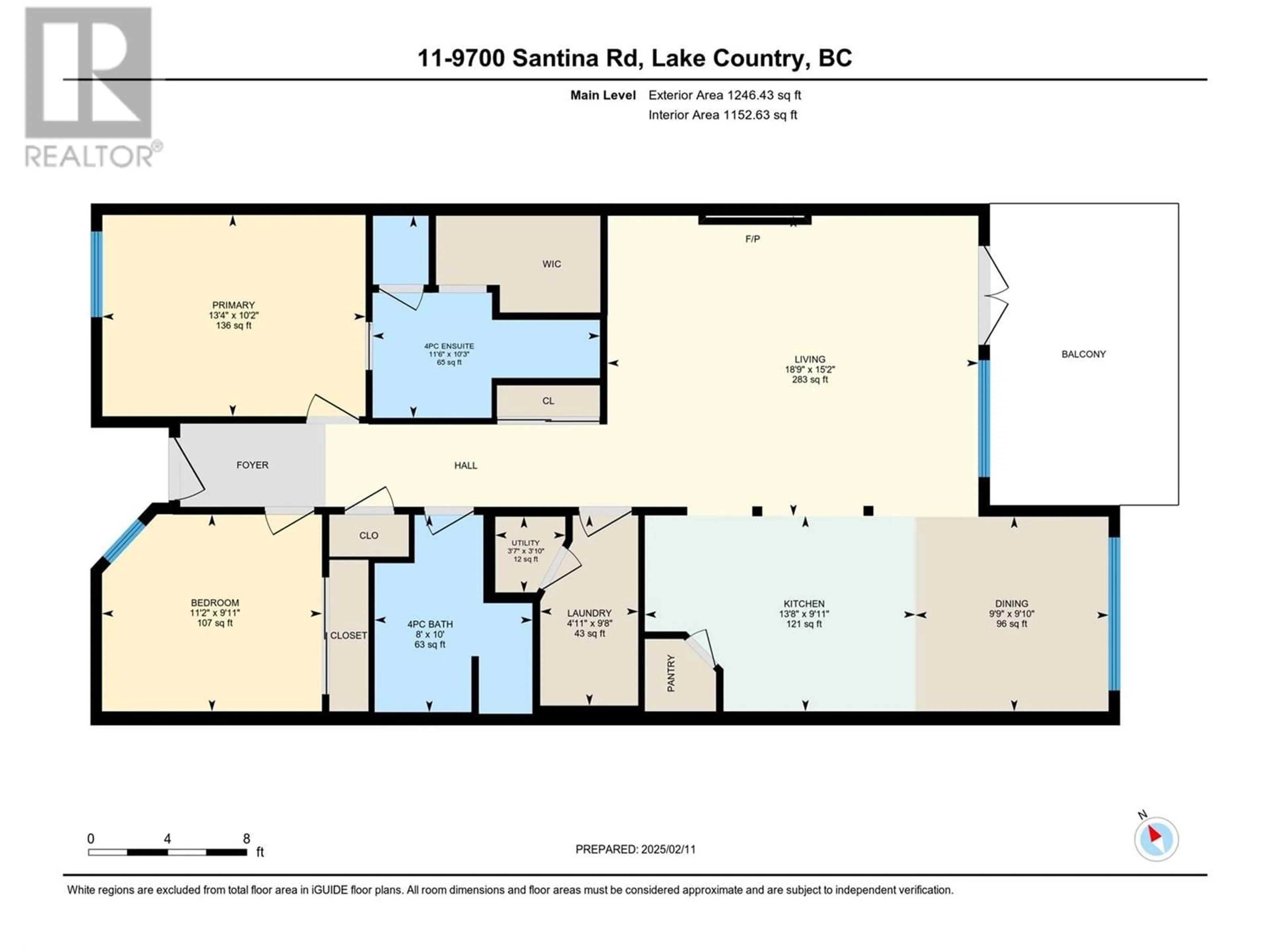Floor plan for 11 - 9700 SANTINA ROAD, Lake Country British Columbia V4V0B1