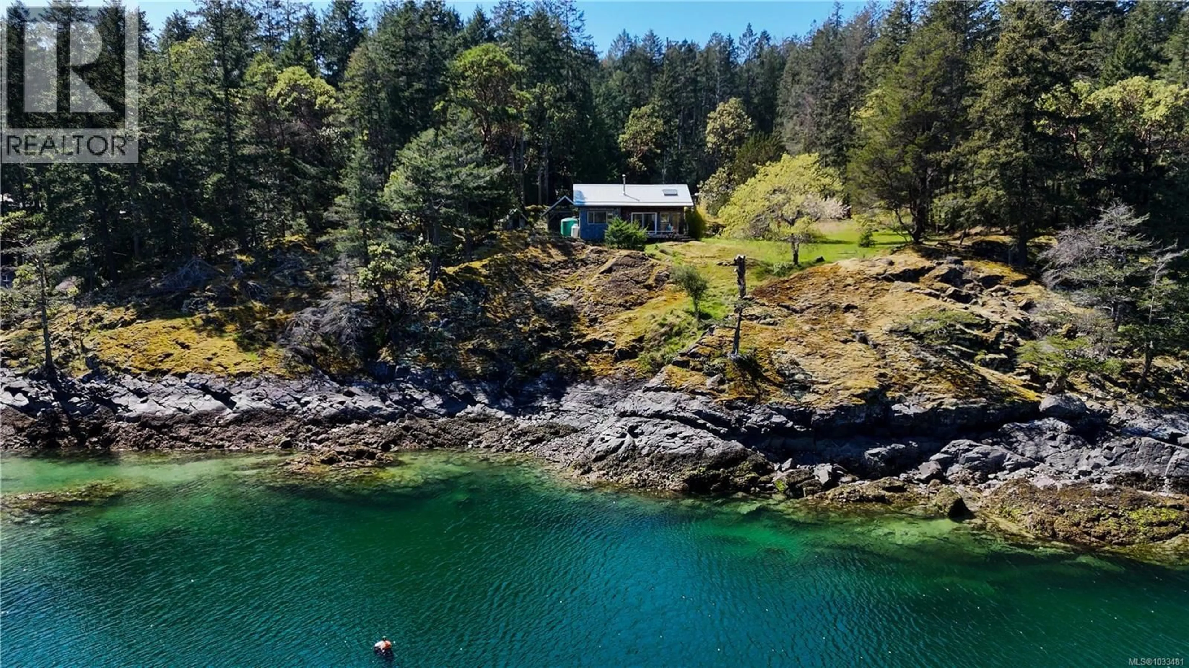 A pic from outside/outdoor area/front of a property/back of a property/a pic from drone, water/lake/river/ocean view for Lot B SCOTTIE BAY ROAD, Lasqueti Island British Columbia V0R2J0