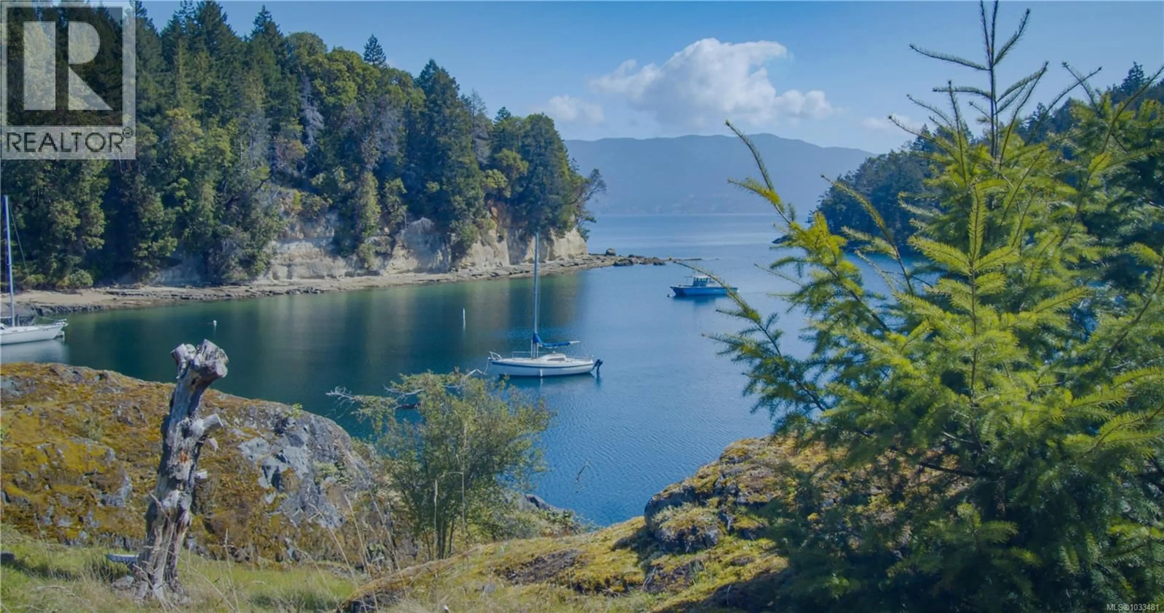 A pic from outside/outdoor area/front of a property/back of a property/a pic from drone, water/lake/river/ocean view for Lot B SCOTTIE BAY ROAD, Lasqueti Island British Columbia V0R2J0