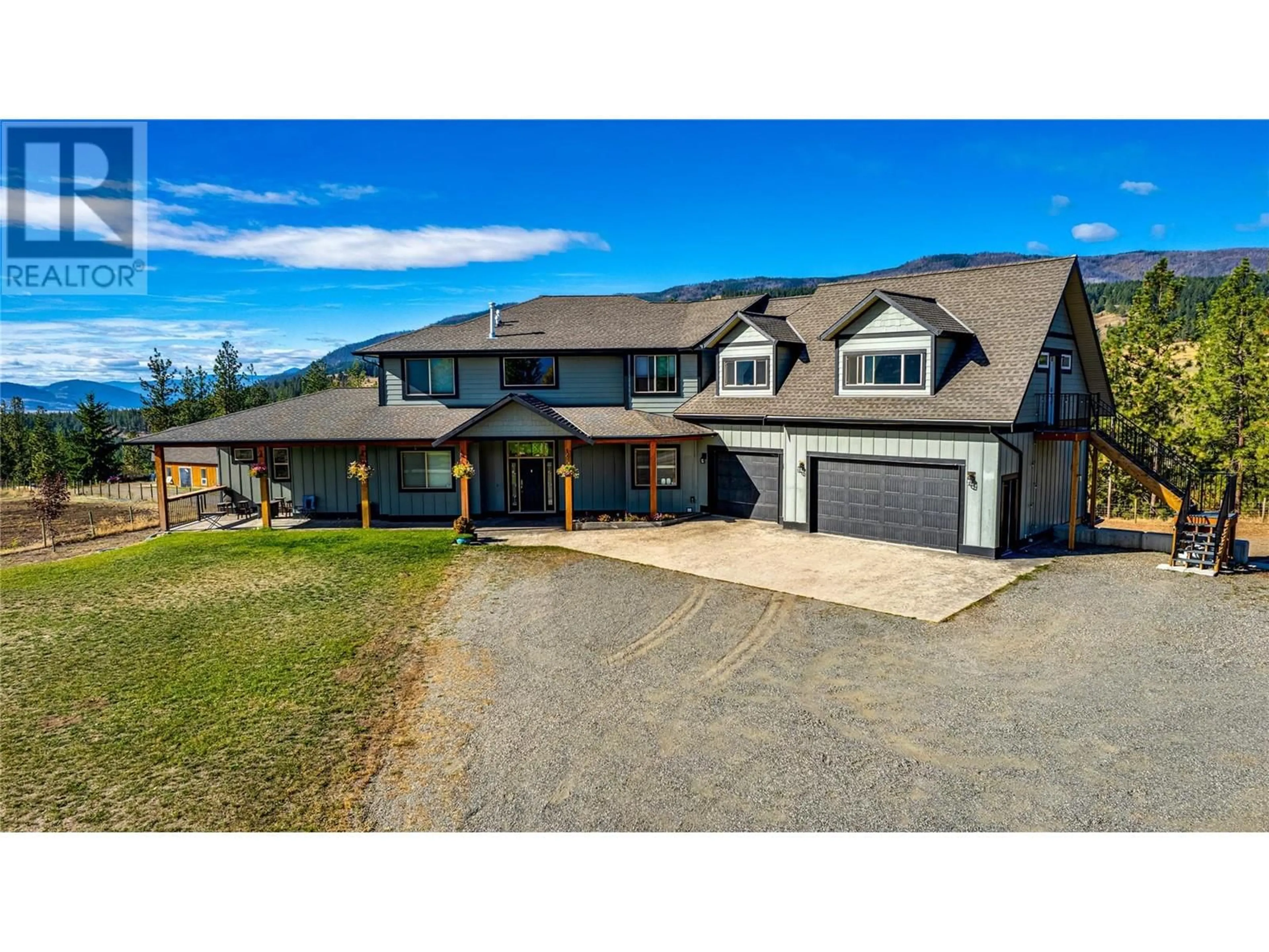 A pic from outside/outdoor area/front of a property/back of a property/a pic from drone, unknown for 645 St Annes Road, Spallumcheen British Columbia V0E1B5