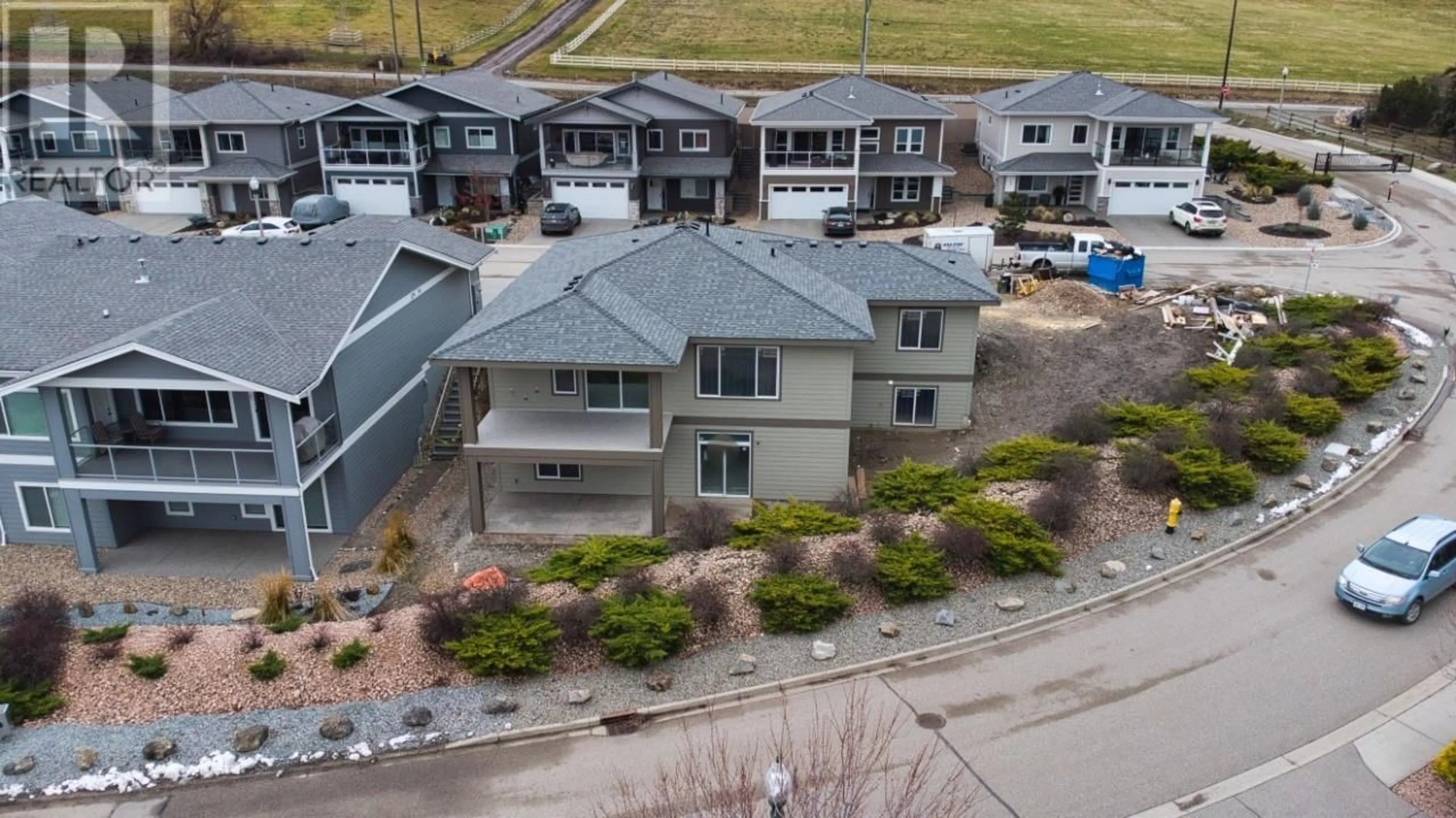 A pic from outside/outdoor area/front of a property/back of a property/a pic from drone, mountain view for 7760 Okanagan Landing Road Unit# 98, Vernon British Columbia V1H1Z4