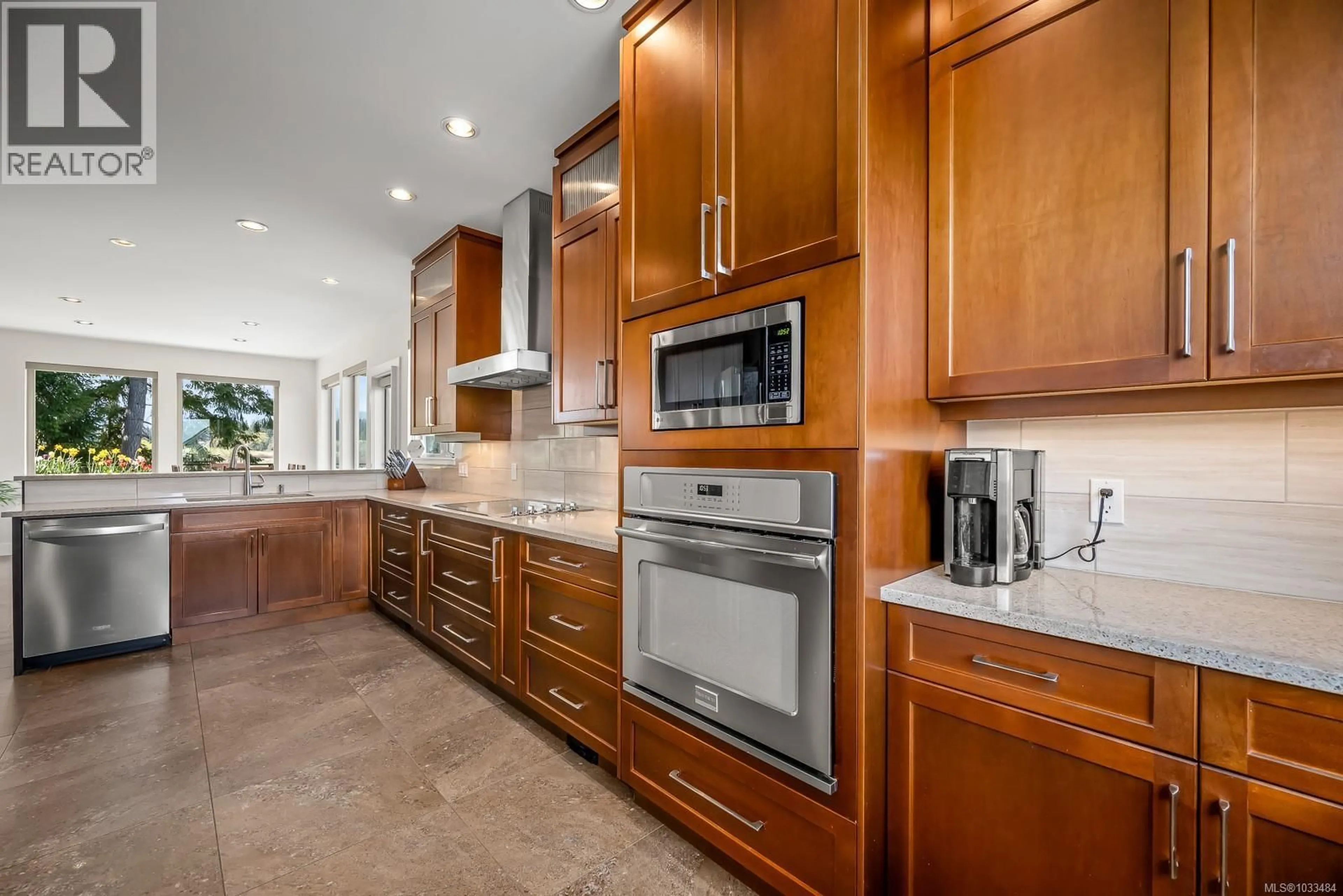 Contemporary kitchen, ceramic/tile floor for 3389 RHYS ROAD, Courtenay British Columbia V9N0B7