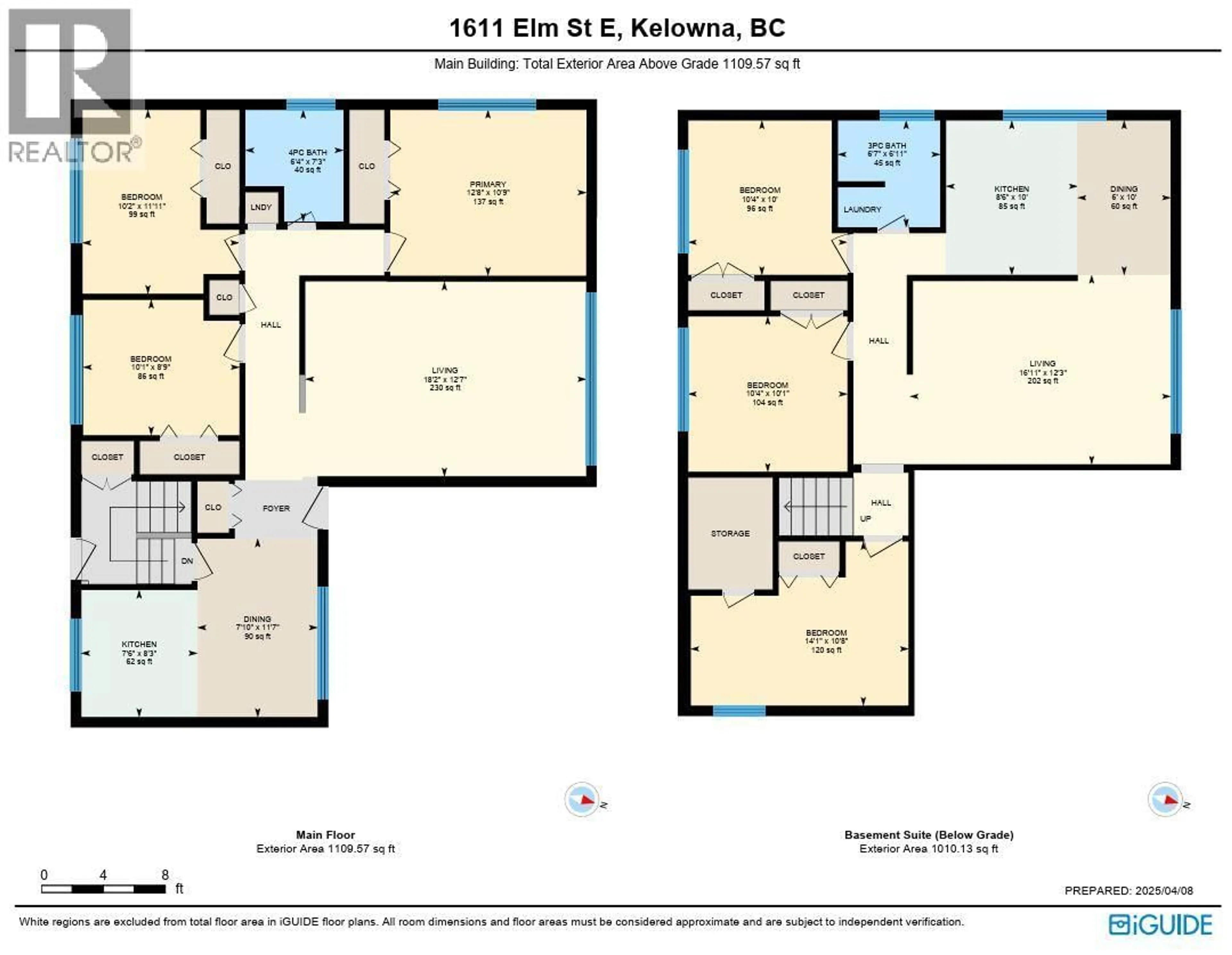 Floor plan for 1611 ELM STREET EAST, Kelowna British Columbia V1Y3X1